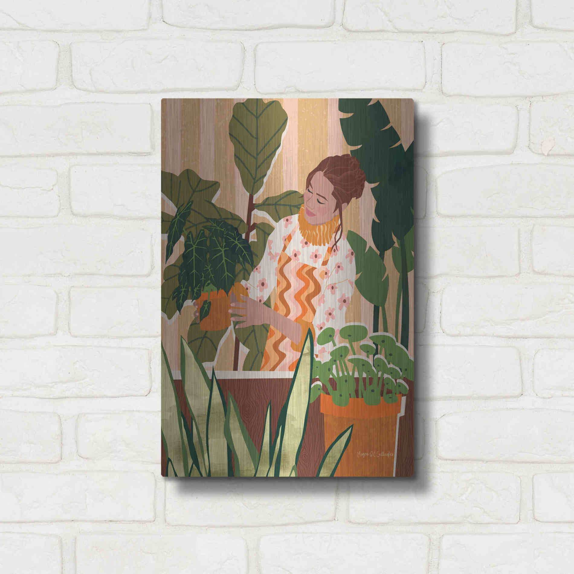 Luxe Metal Art 'A Balanced Self I' by Megan Gallagher, Metal Wall Art,12x16