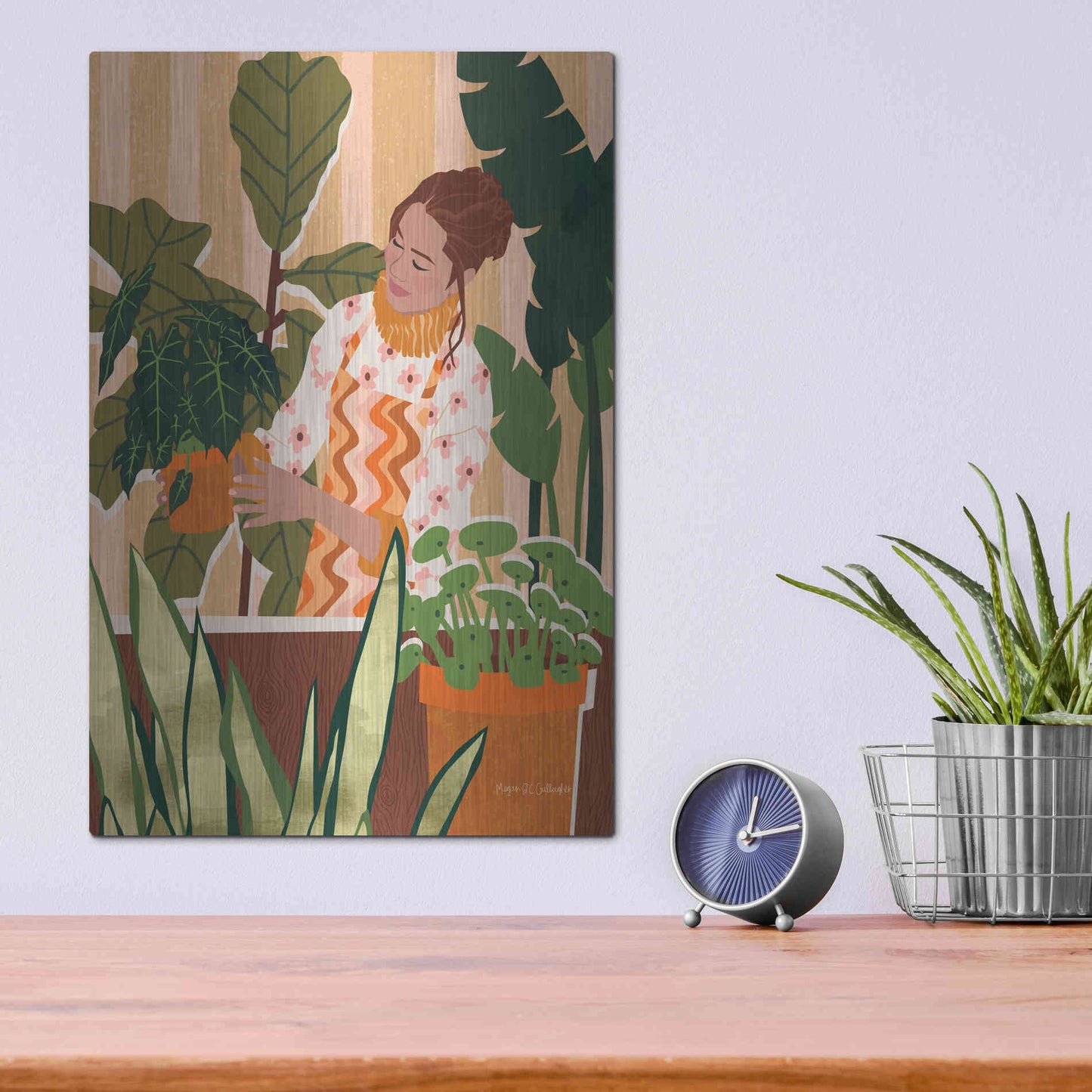 Luxe Metal Art 'A Balanced Self I' by Megan Gallagher, Metal Wall Art,12x16