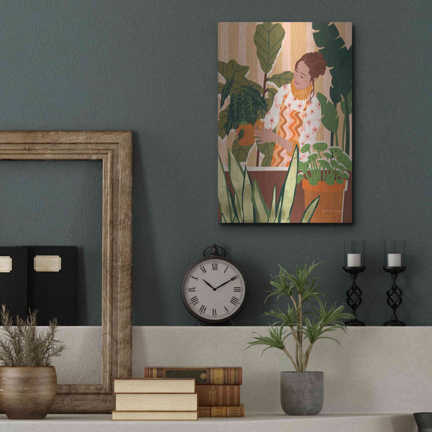 Luxe Metal Art 'A Balanced Self I' by Megan Gallagher, Metal Wall Art,12x16