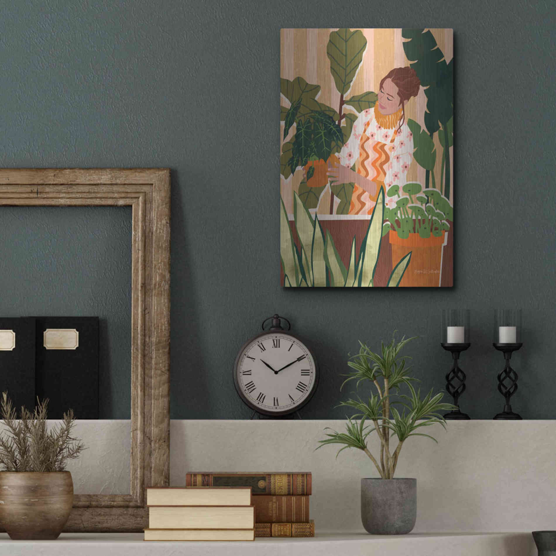 Luxe Metal Art 'A Balanced Self I' by Megan Gallagher, Metal Wall Art,12x16