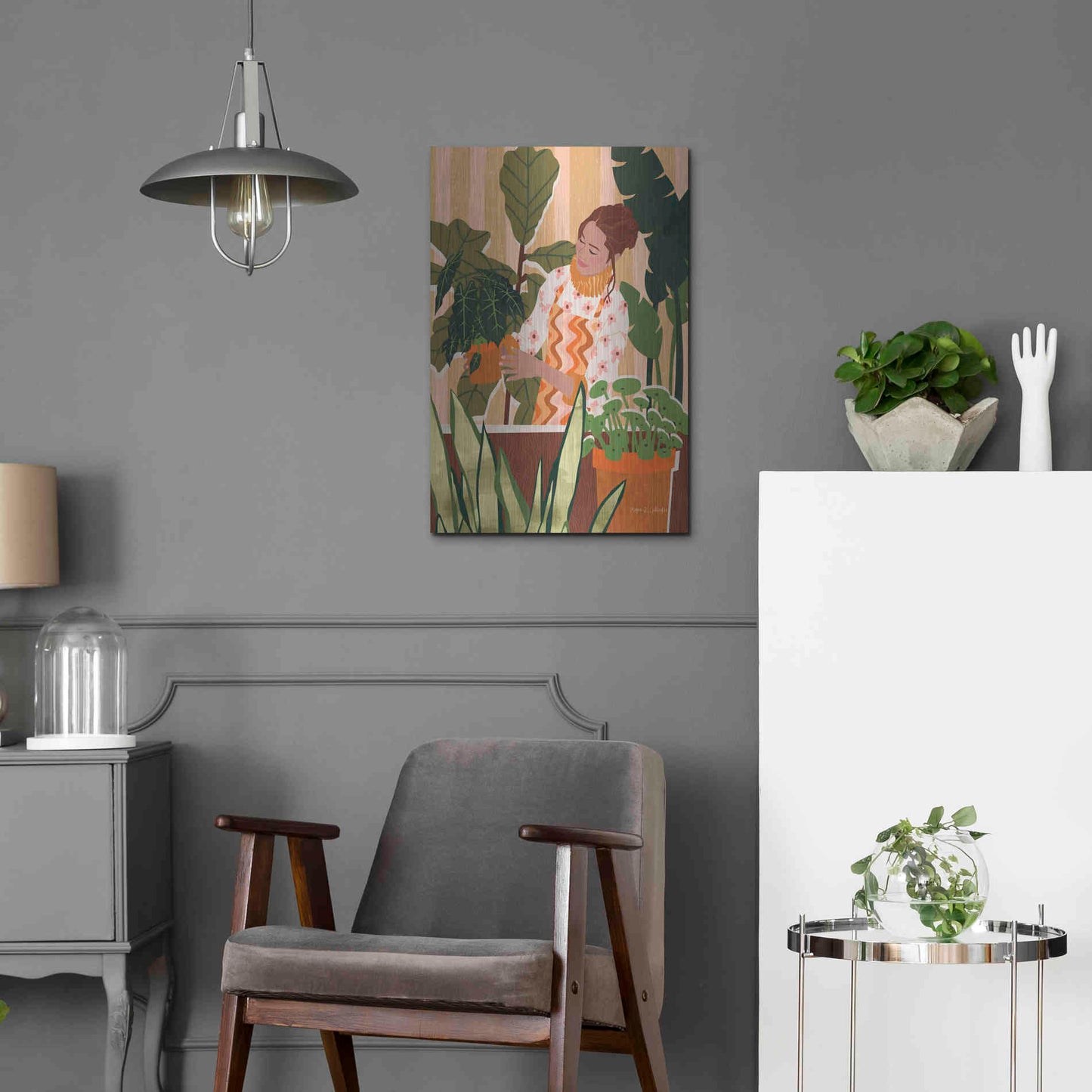 Luxe Metal Art 'A Balanced Self I' by Megan Gallagher, Metal Wall Art,16x24