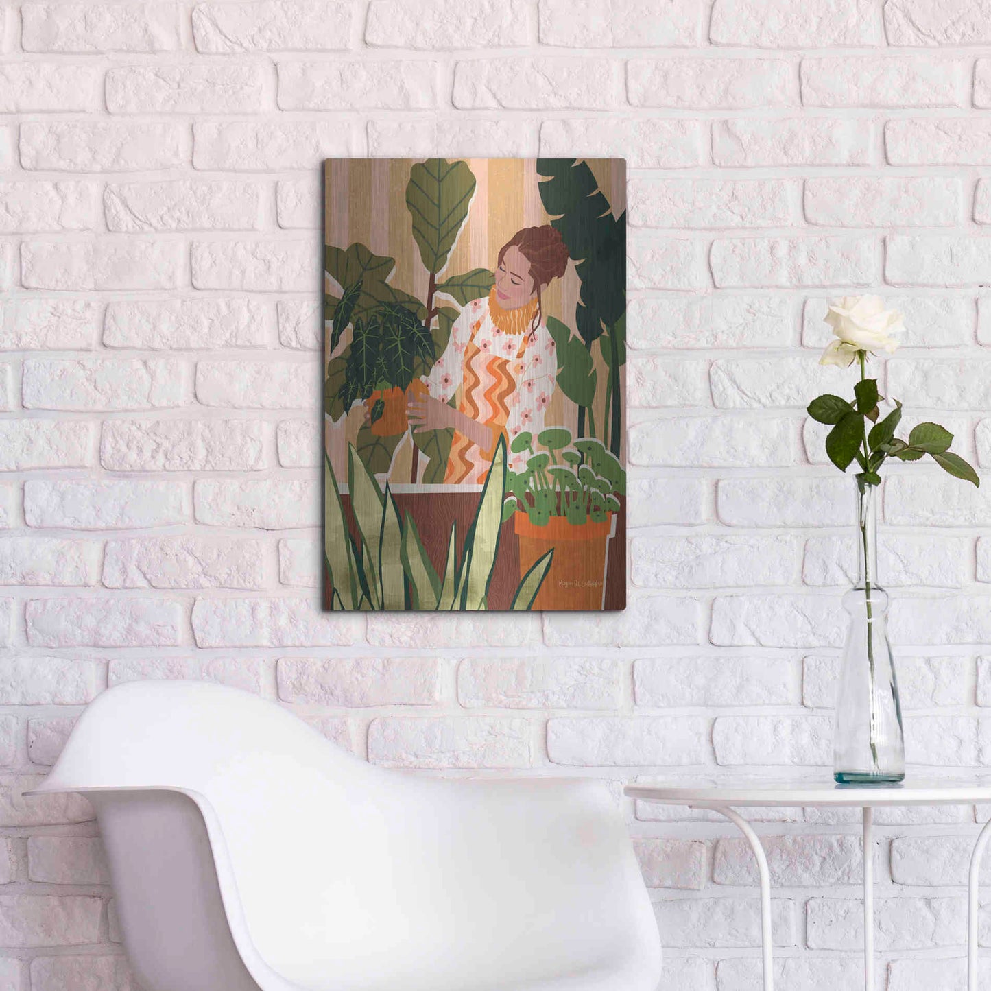 Luxe Metal Art 'A Balanced Self I' by Megan Gallagher, Metal Wall Art,16x24