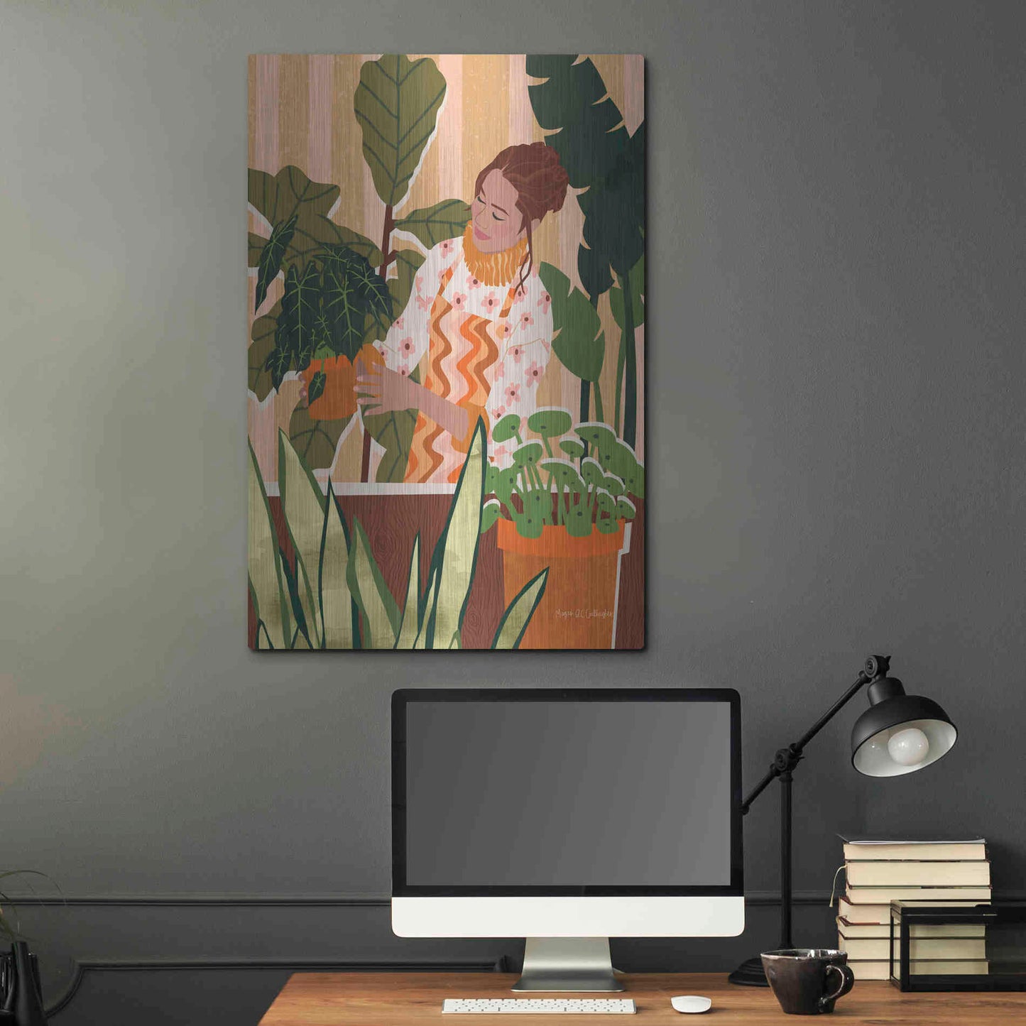 Luxe Metal Art 'A Balanced Self I' by Megan Gallagher, Metal Wall Art,24x36