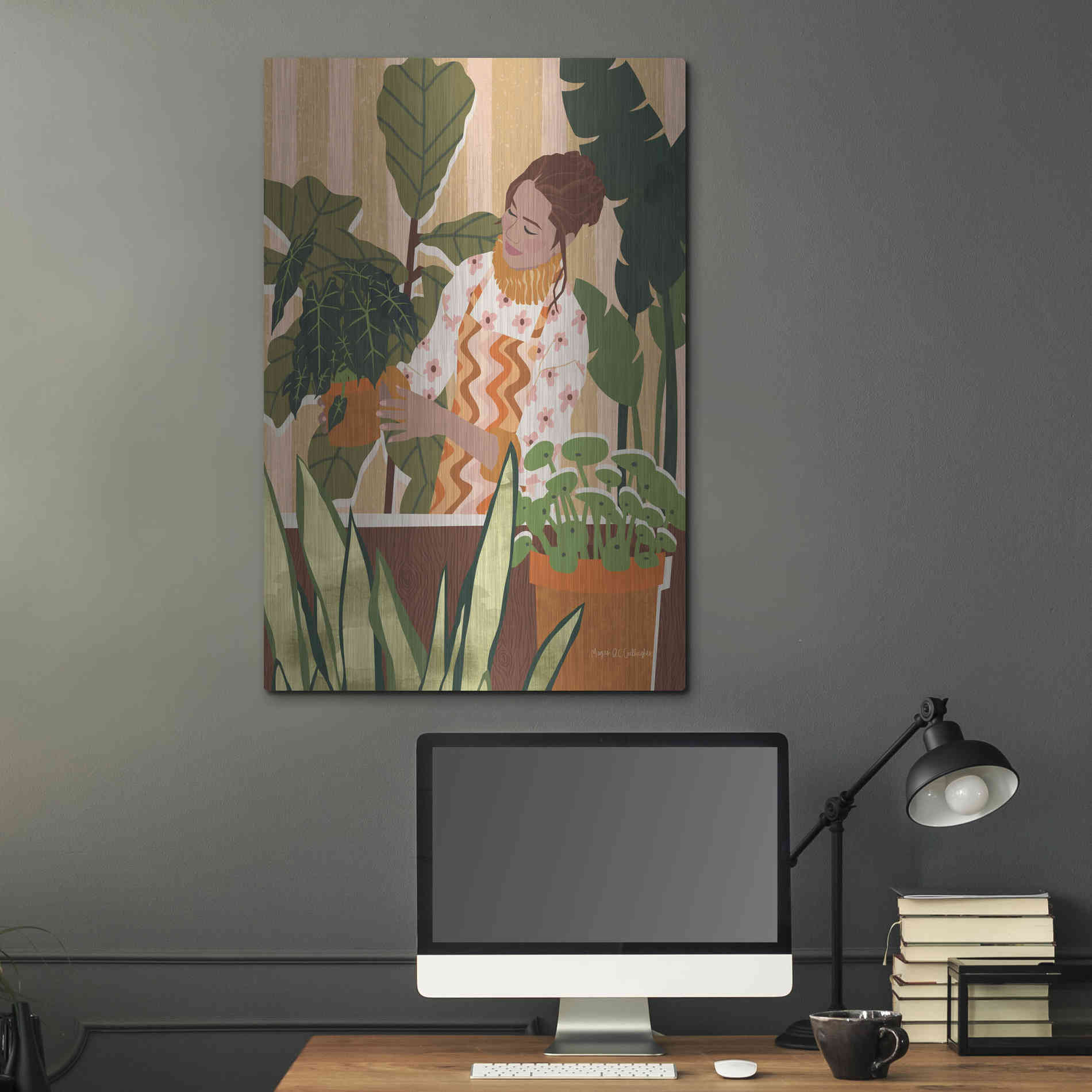 Luxe Metal Art 'A Balanced Self I' by Megan Gallagher, Metal Wall Art,24x36