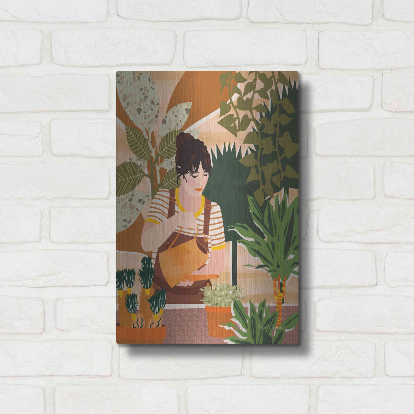 Luxe Metal Art 'A Balanced Self II' by Megan Gallagher, Metal Wall Art,12x16