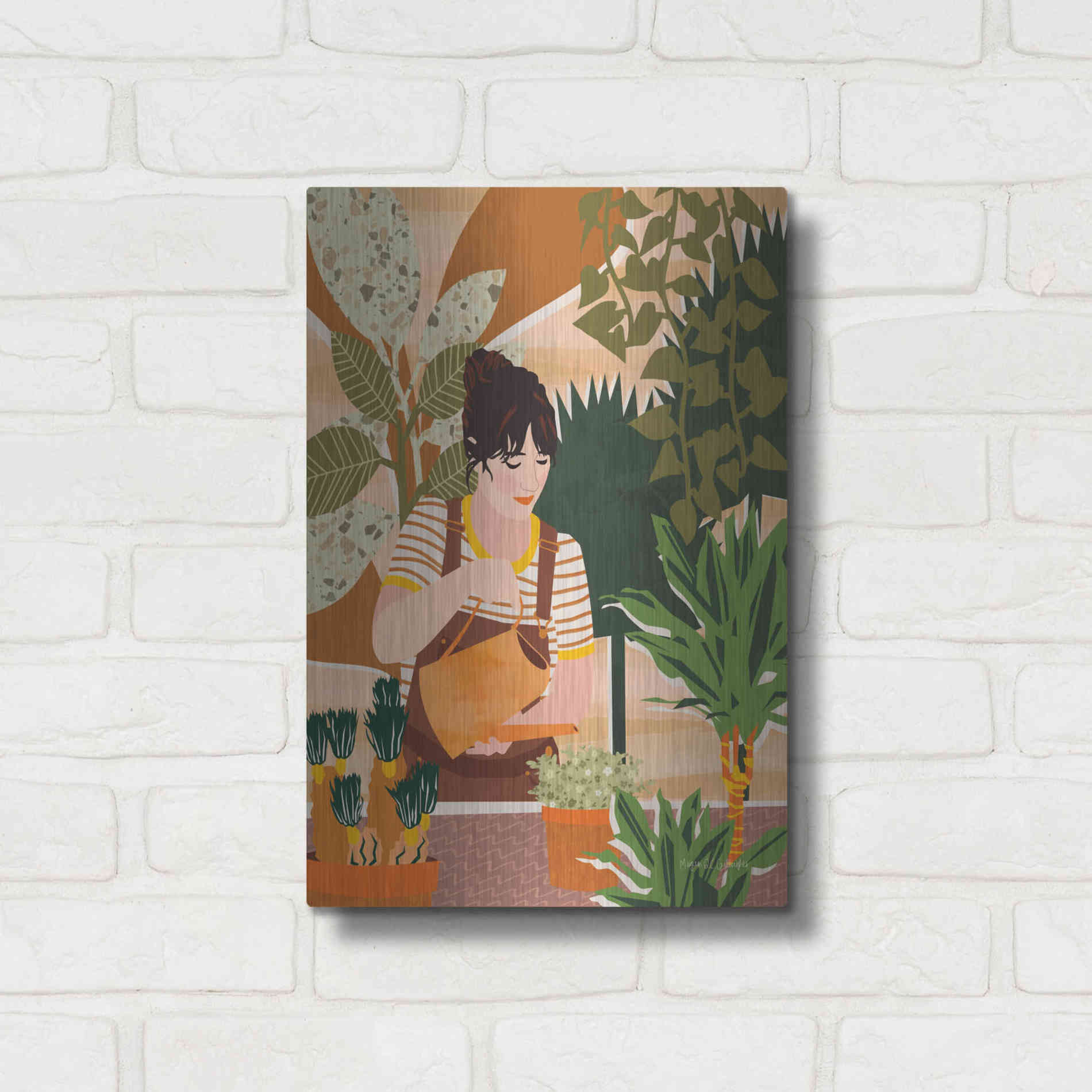 Luxe Metal Art 'A Balanced Self II' by Megan Gallagher, Metal Wall Art,12x16