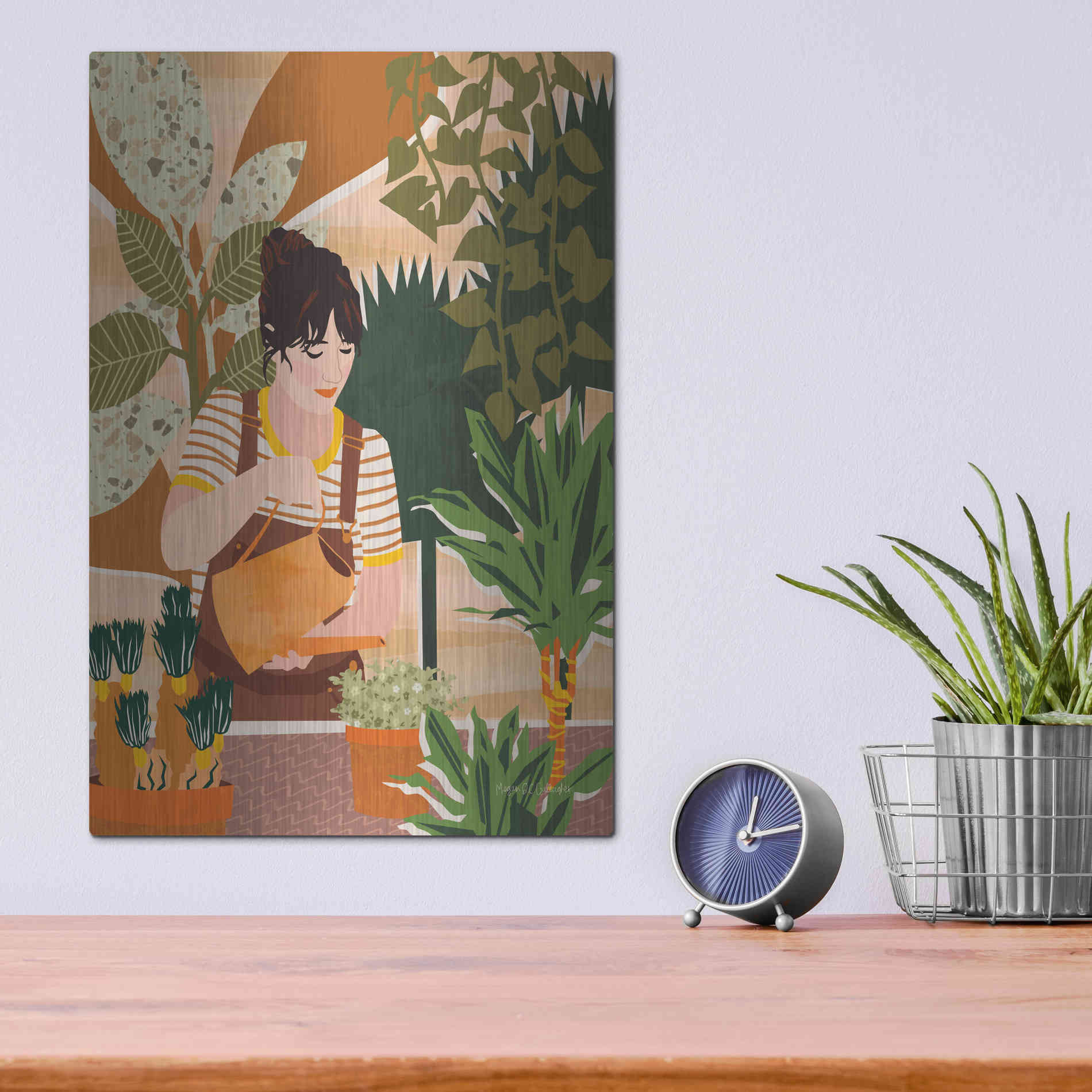 Luxe Metal Art 'A Balanced Self II' by Megan Gallagher, Metal Wall Art,12x16