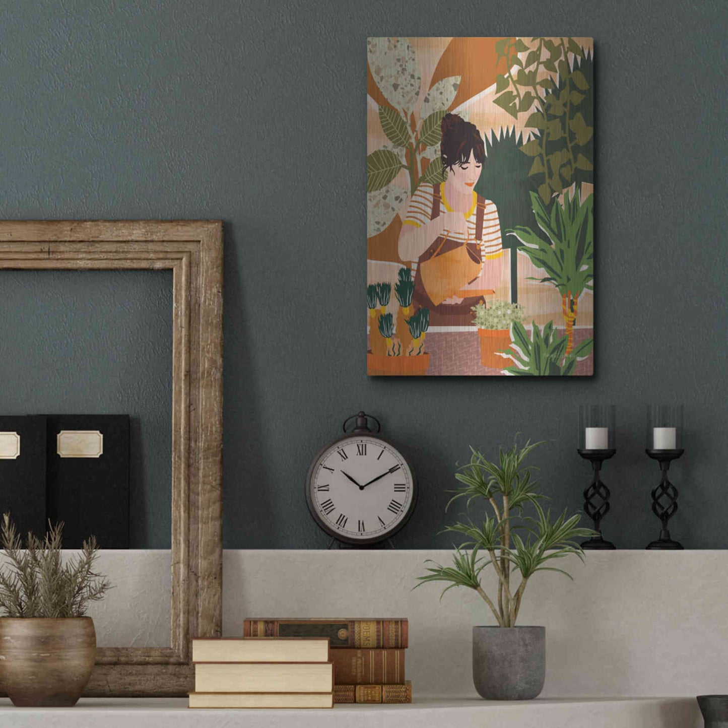 Luxe Metal Art 'A Balanced Self II' by Megan Gallagher, Metal Wall Art,12x16