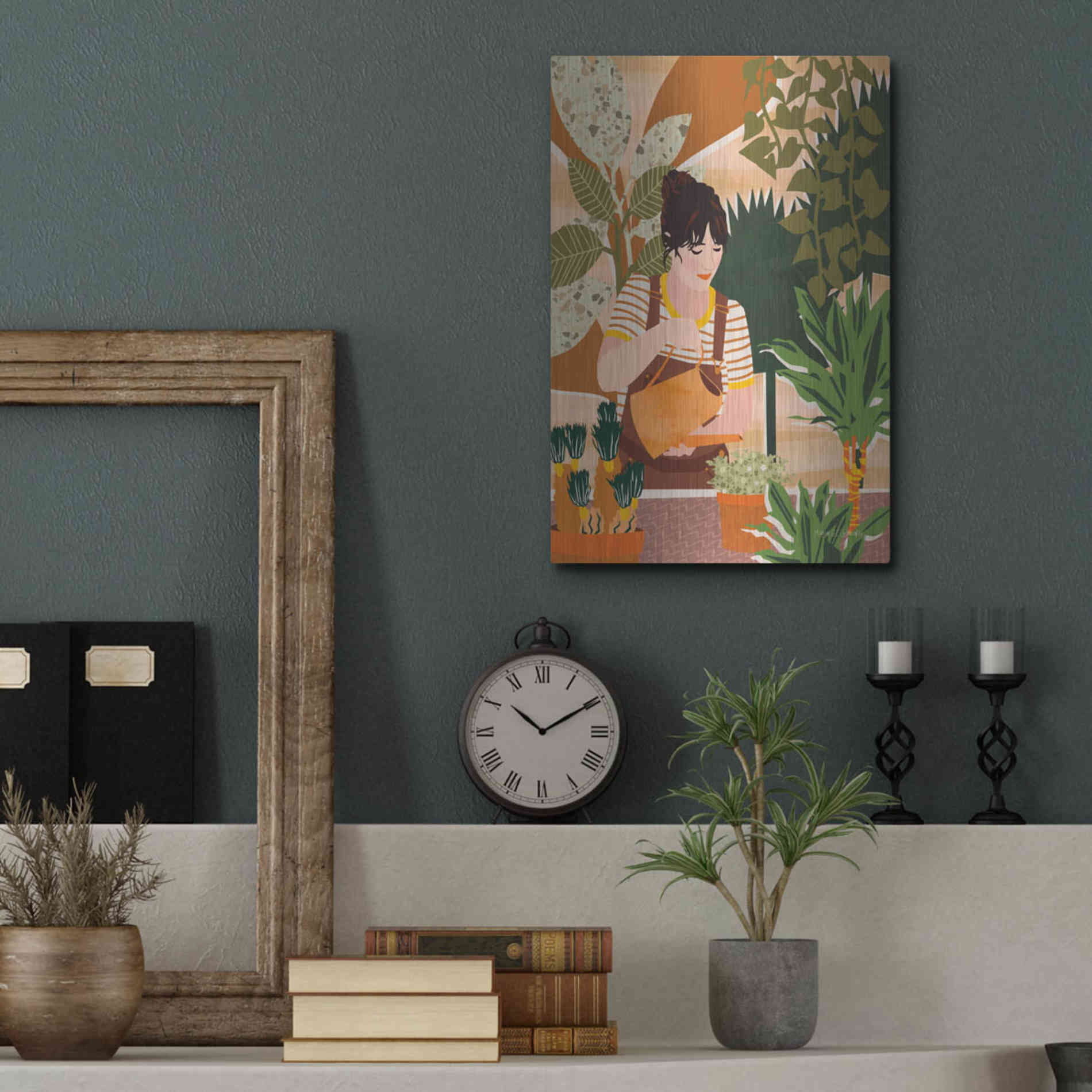 Luxe Metal Art 'A Balanced Self II' by Megan Gallagher, Metal Wall Art,12x16