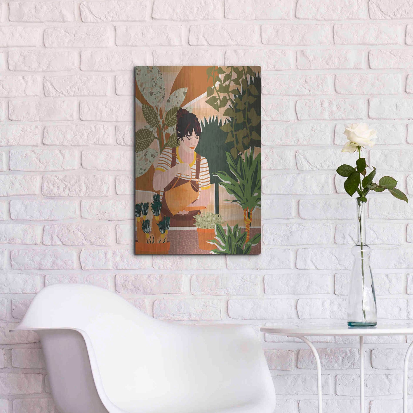 Luxe Metal Art 'A Balanced Self II' by Megan Gallagher, Metal Wall Art,16x24