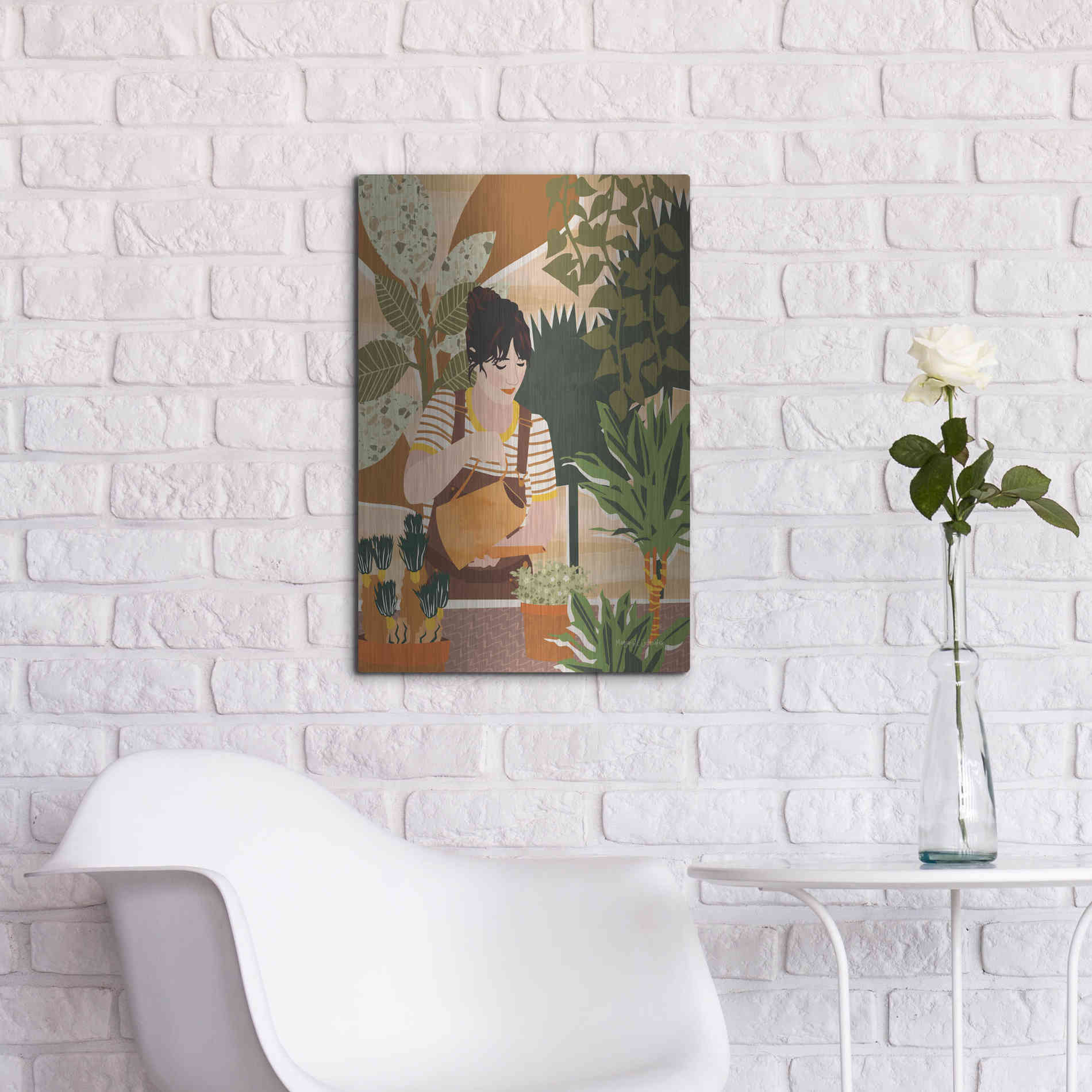 Luxe Metal Art 'A Balanced Self II' by Megan Gallagher, Metal Wall Art,16x24