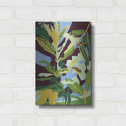 Luxe Metal Art 'Bay Leaf' by Megan Gallagher, Metal Wall Art,12x16