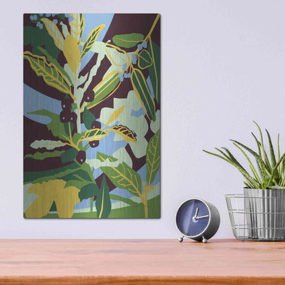 Luxe Metal Art 'Bay Leaf' by Megan Gallagher, Metal Wall Art,12x16