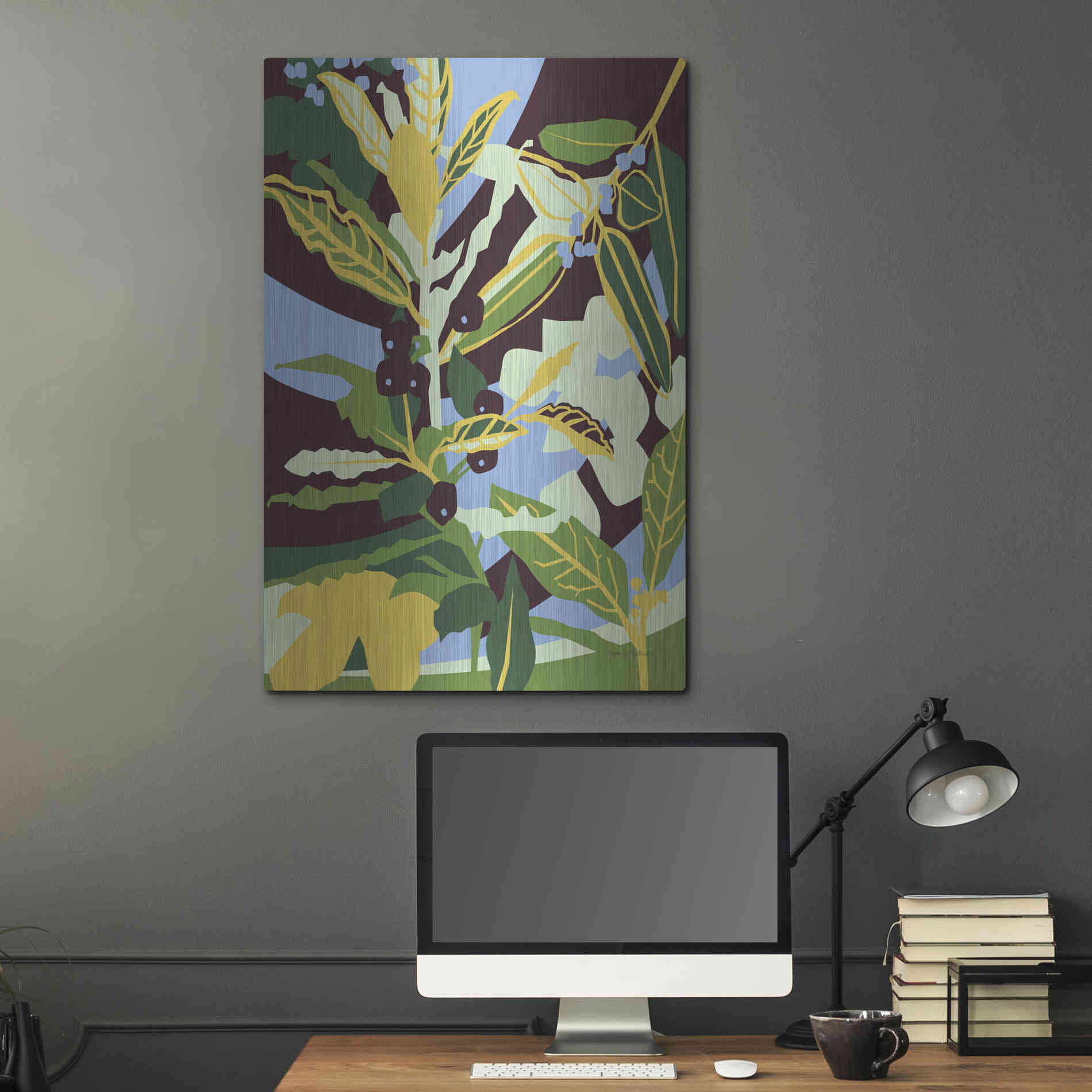 Luxe Metal Art 'Bay Leaf' by Megan Gallagher, Metal Wall Art,24x36