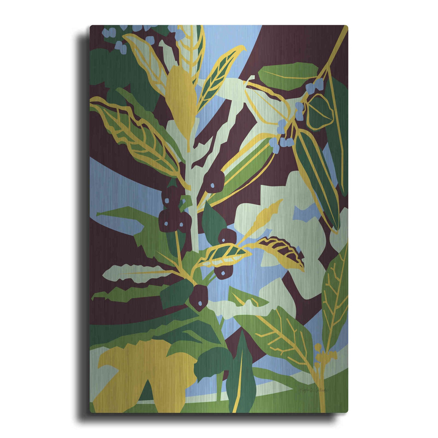 Luxe Metal Art 'Bay Leaf' by Megan Gallagher, Metal Wall Art