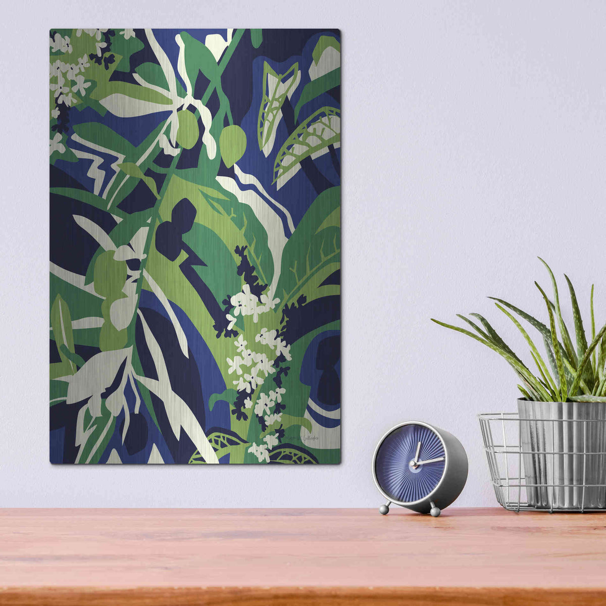 Luxe Metal Art 'Olive Buds' by Megan Gallagher, Metal Wall Art,12x16