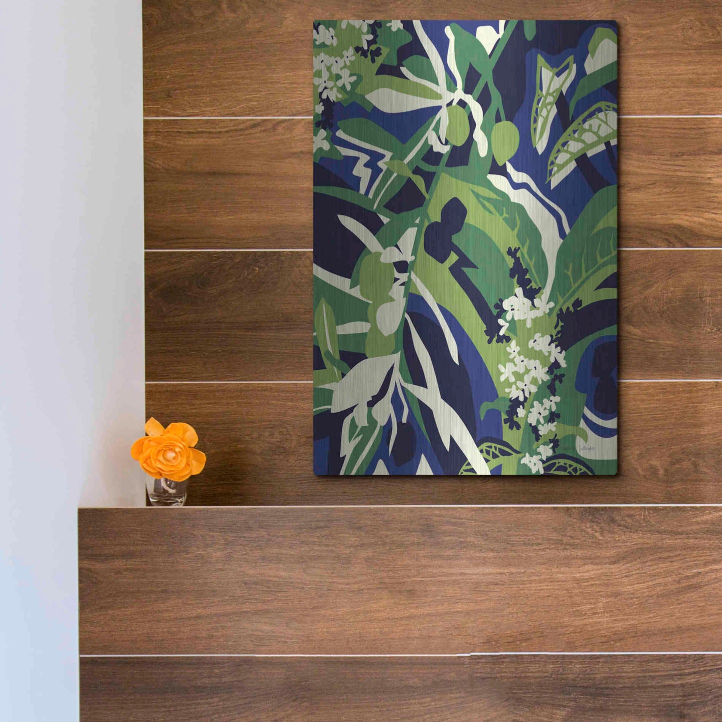 Luxe Metal Art 'Olive Buds' by Megan Gallagher, Metal Wall Art,12x16