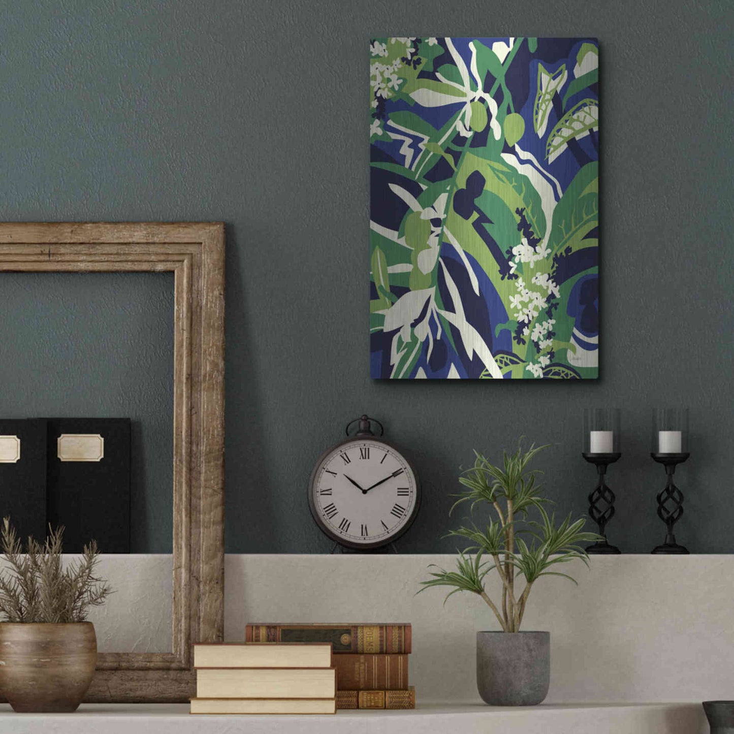 Luxe Metal Art 'Olive Buds' by Megan Gallagher, Metal Wall Art,12x16