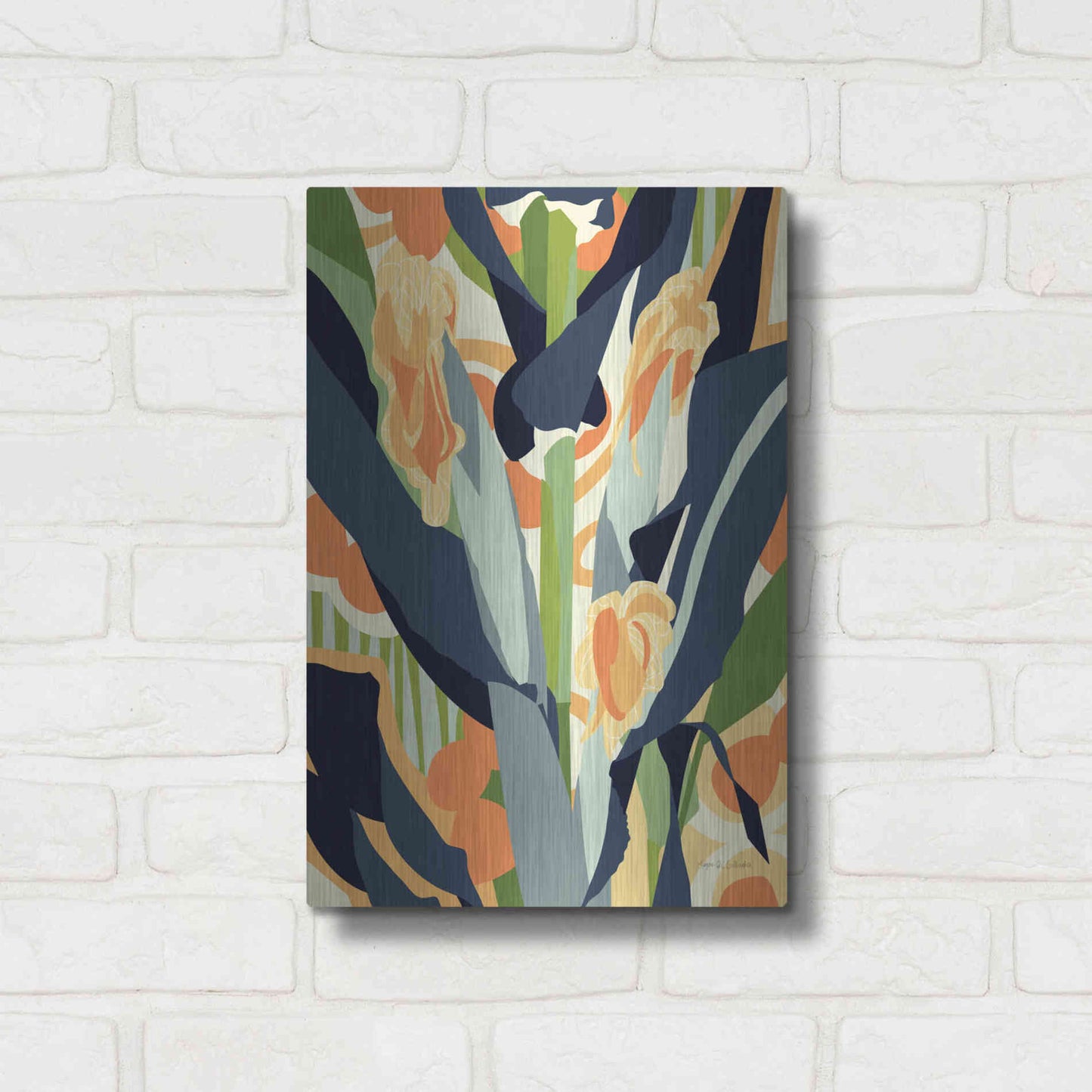 Luxe Metal Art 'Sweet Corn' by Megan Gallagher, Metal Wall Art,12x16