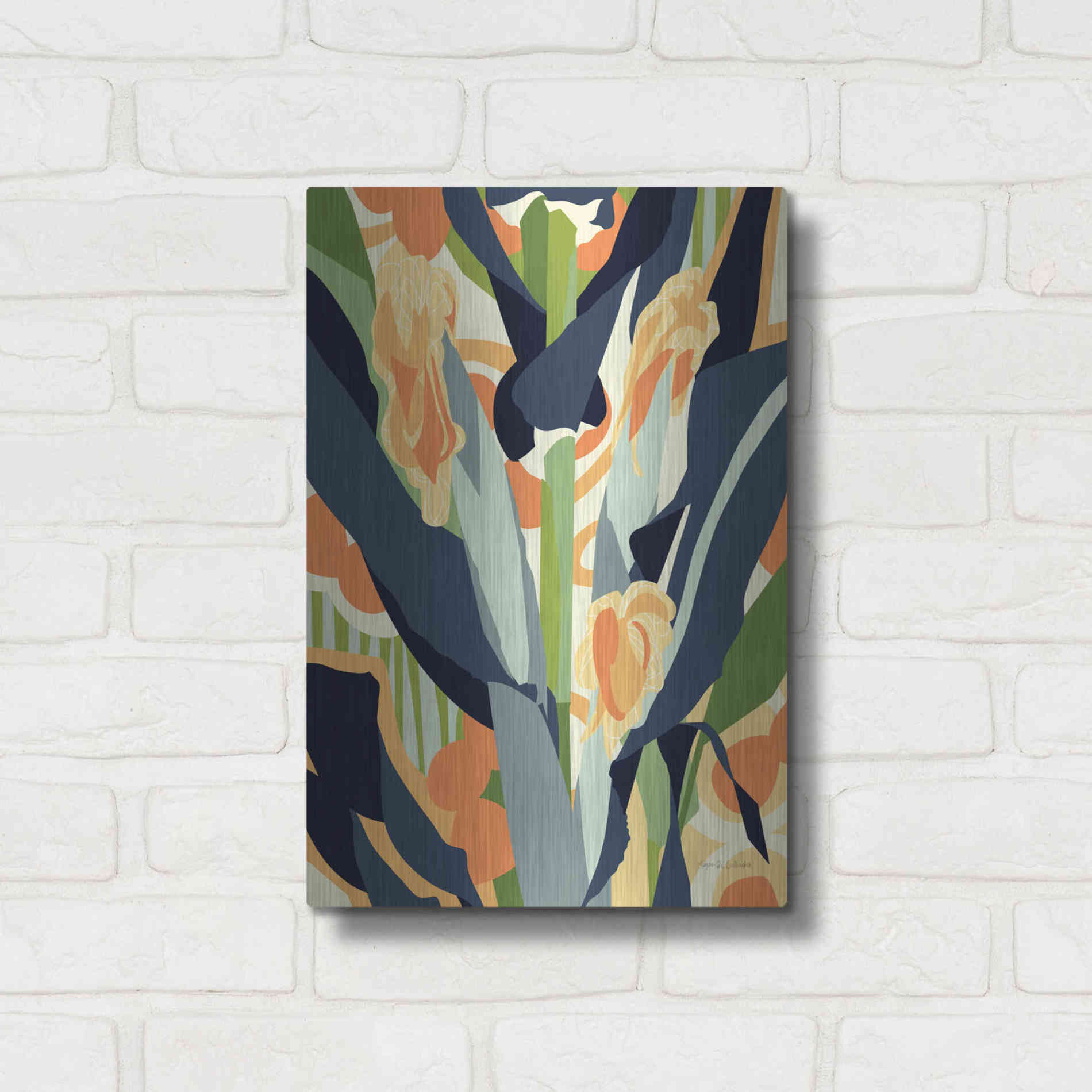 Luxe Metal Art 'Sweet Corn' by Megan Gallagher, Metal Wall Art,12x16