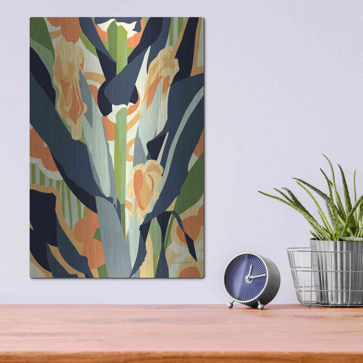 Luxe Metal Art 'Sweet Corn' by Megan Gallagher, Metal Wall Art,12x16