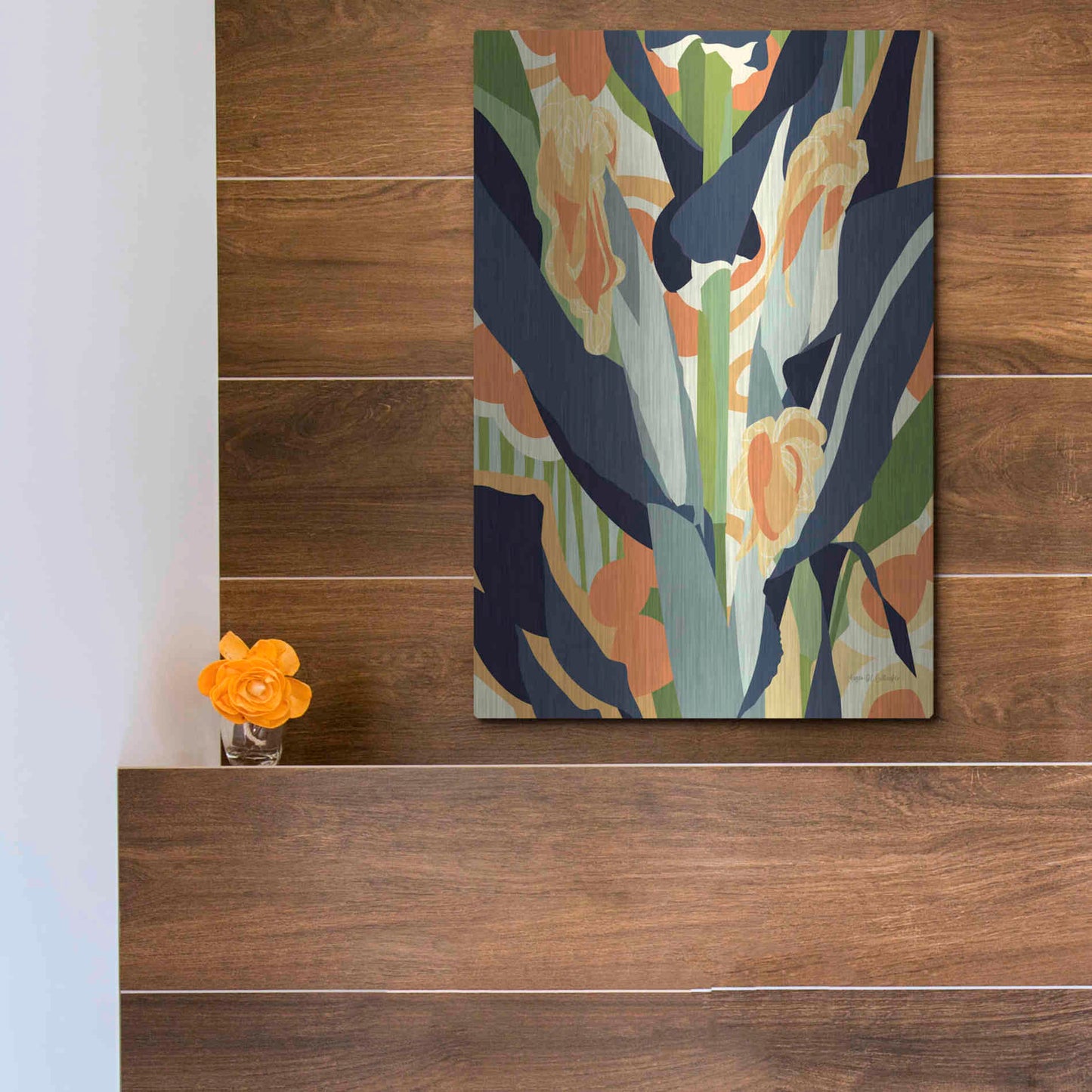 Luxe Metal Art 'Sweet Corn' by Megan Gallagher, Metal Wall Art,12x16