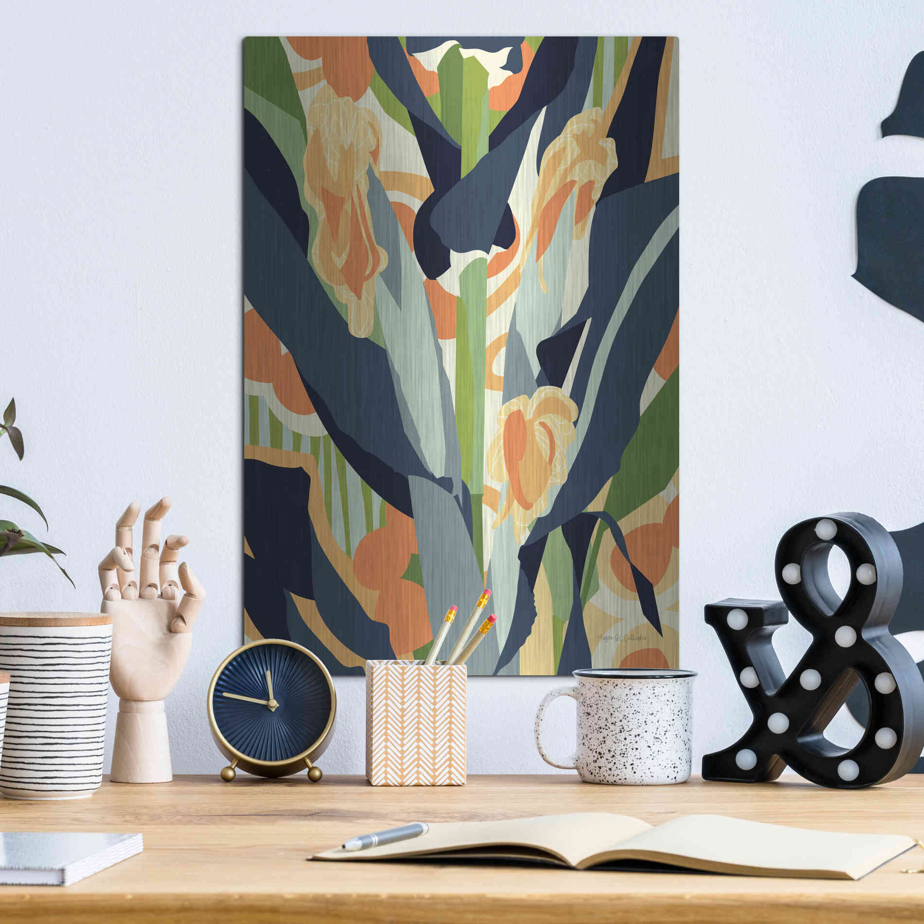 Luxe Metal Art 'Sweet Corn' by Megan Gallagher, Metal Wall Art,12x16