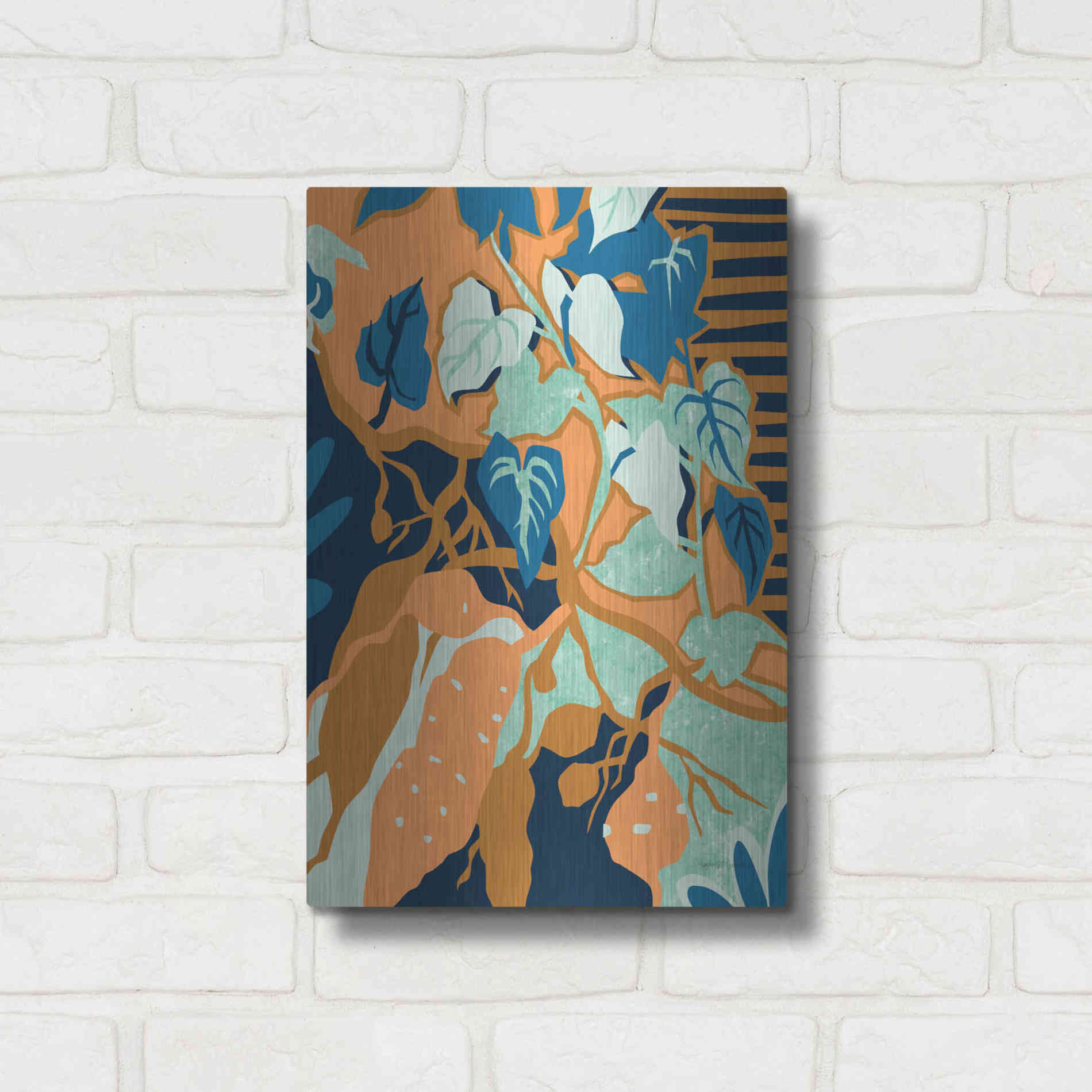 Luxe Metal Art 'Yams' by Megan Gallagher, Metal Wall Art,12x16