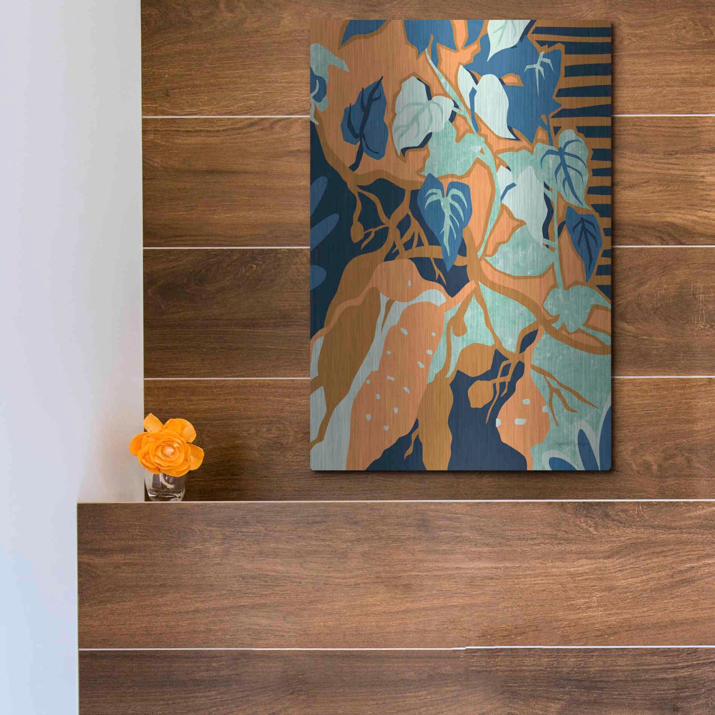 Luxe Metal Art 'Yams' by Megan Gallagher, Metal Wall Art,12x16