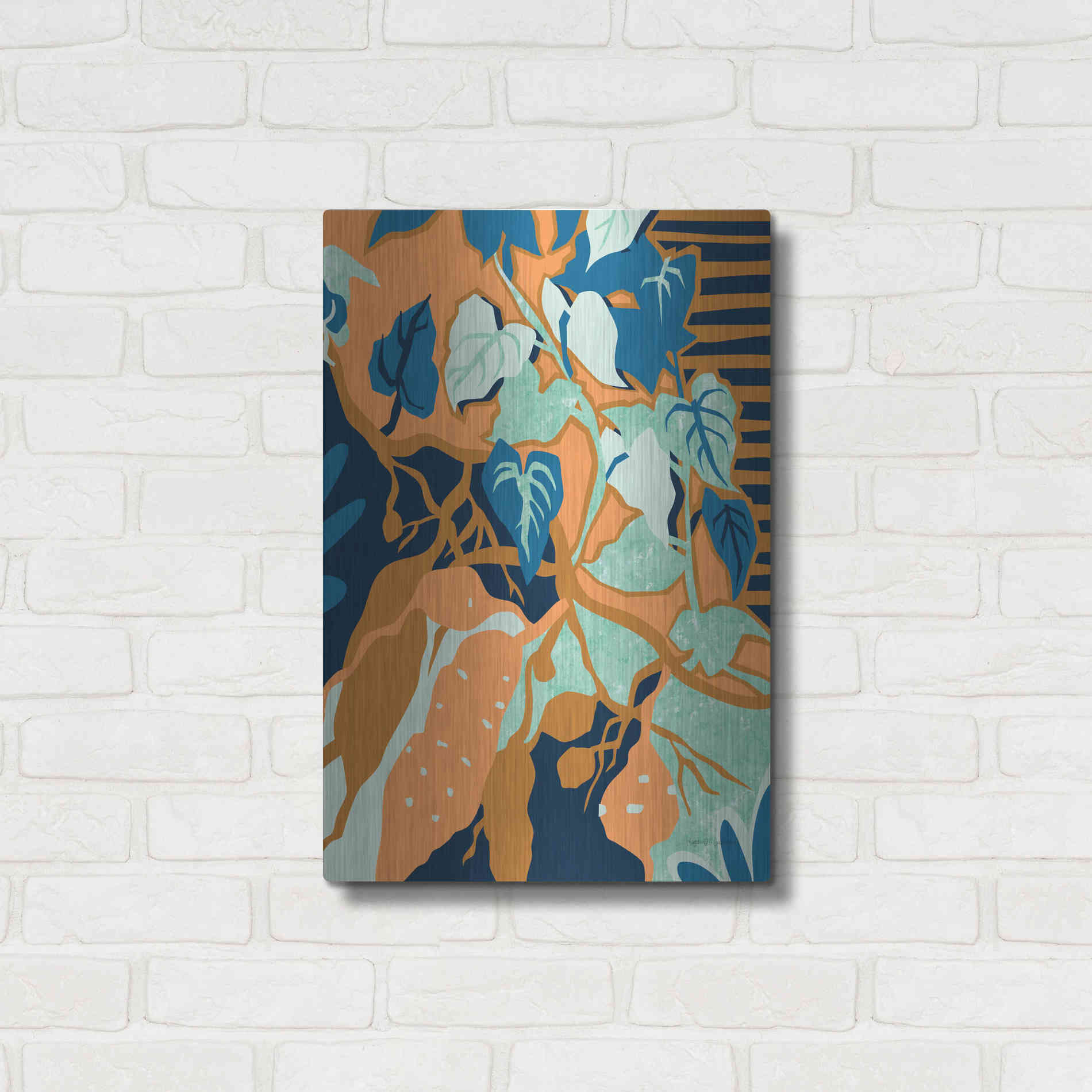 Luxe Metal Art 'Yams' by Megan Gallagher, Metal Wall Art,16x24