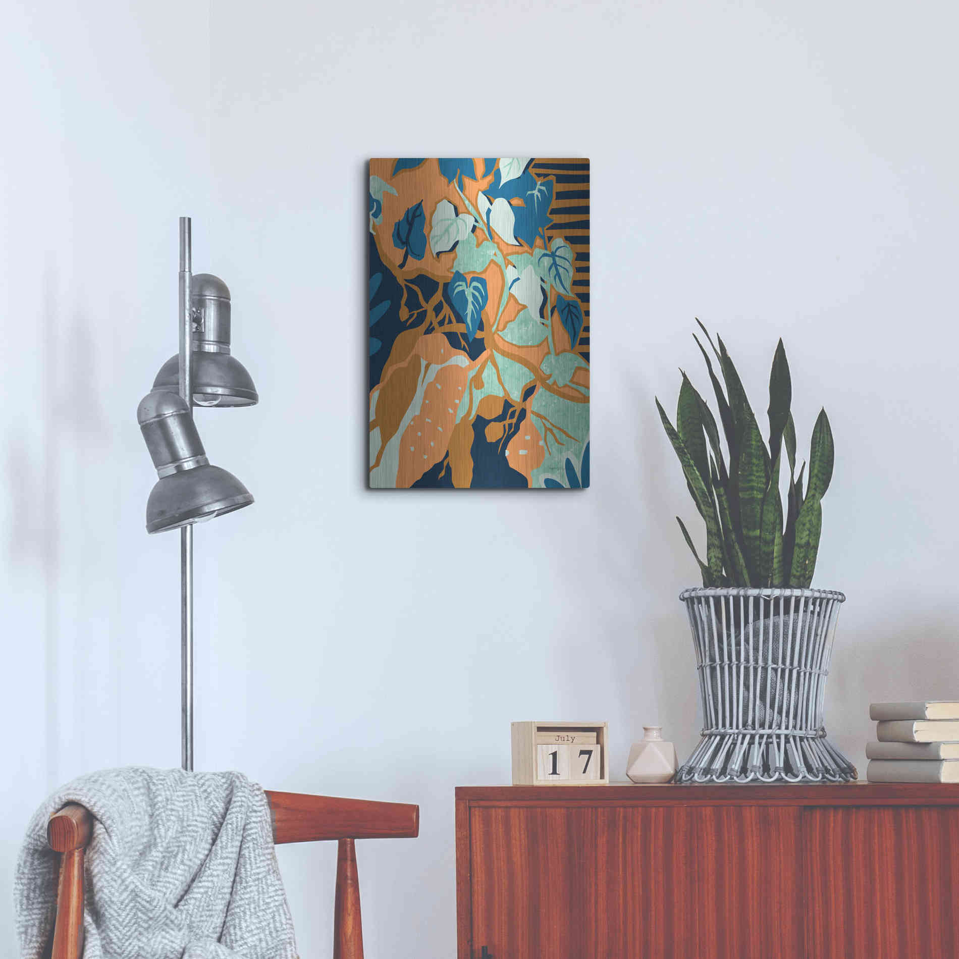 Luxe Metal Art 'Yams' by Megan Gallagher, Metal Wall Art,16x24