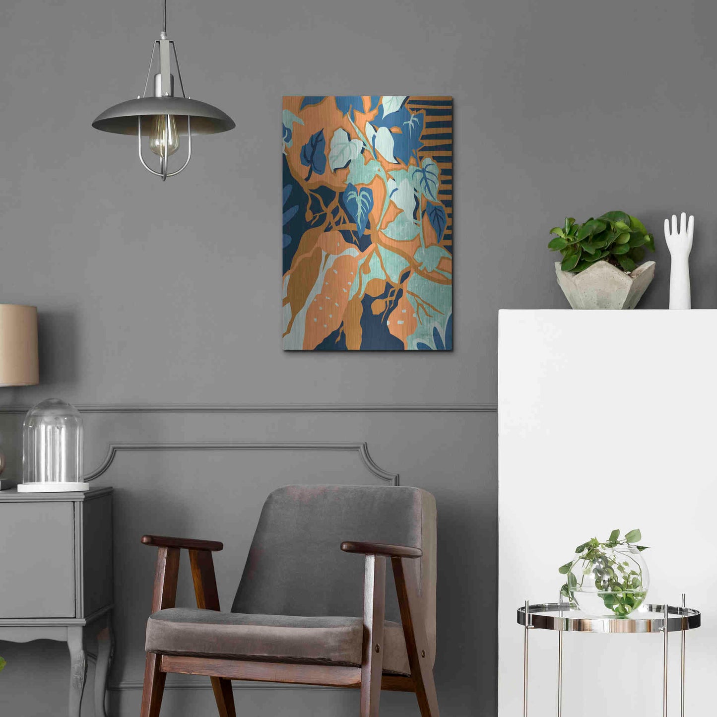 Luxe Metal Art 'Yams' by Megan Gallagher, Metal Wall Art,16x24