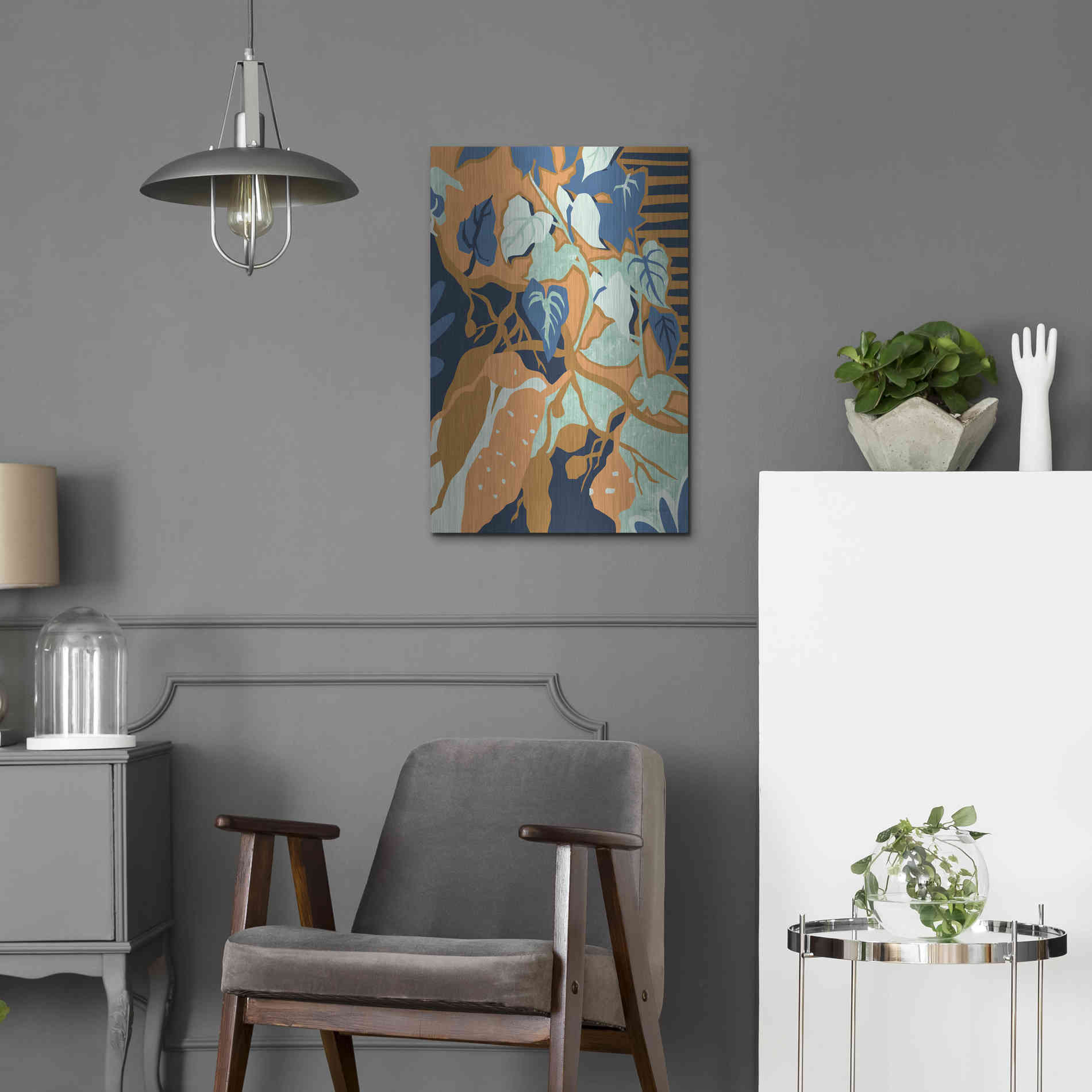 Luxe Metal Art 'Yams' by Megan Gallagher, Metal Wall Art,16x24