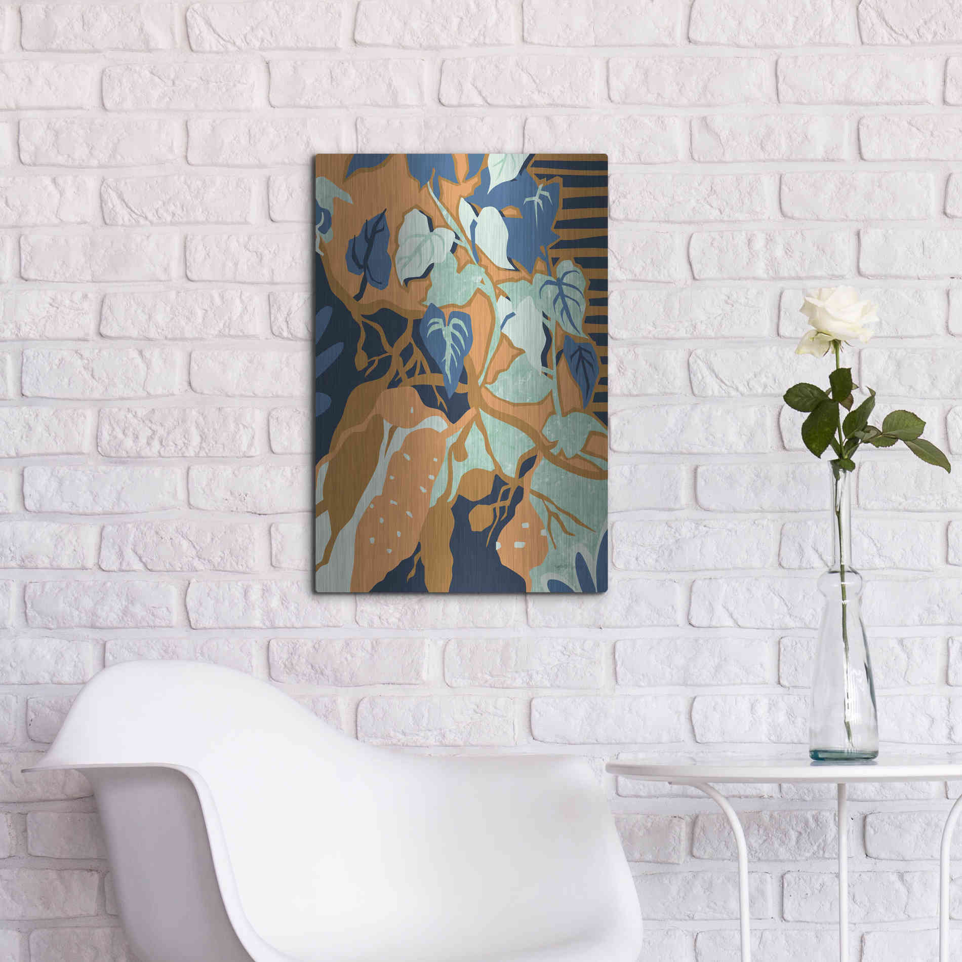 Luxe Metal Art 'Yams' by Megan Gallagher, Metal Wall Art,16x24