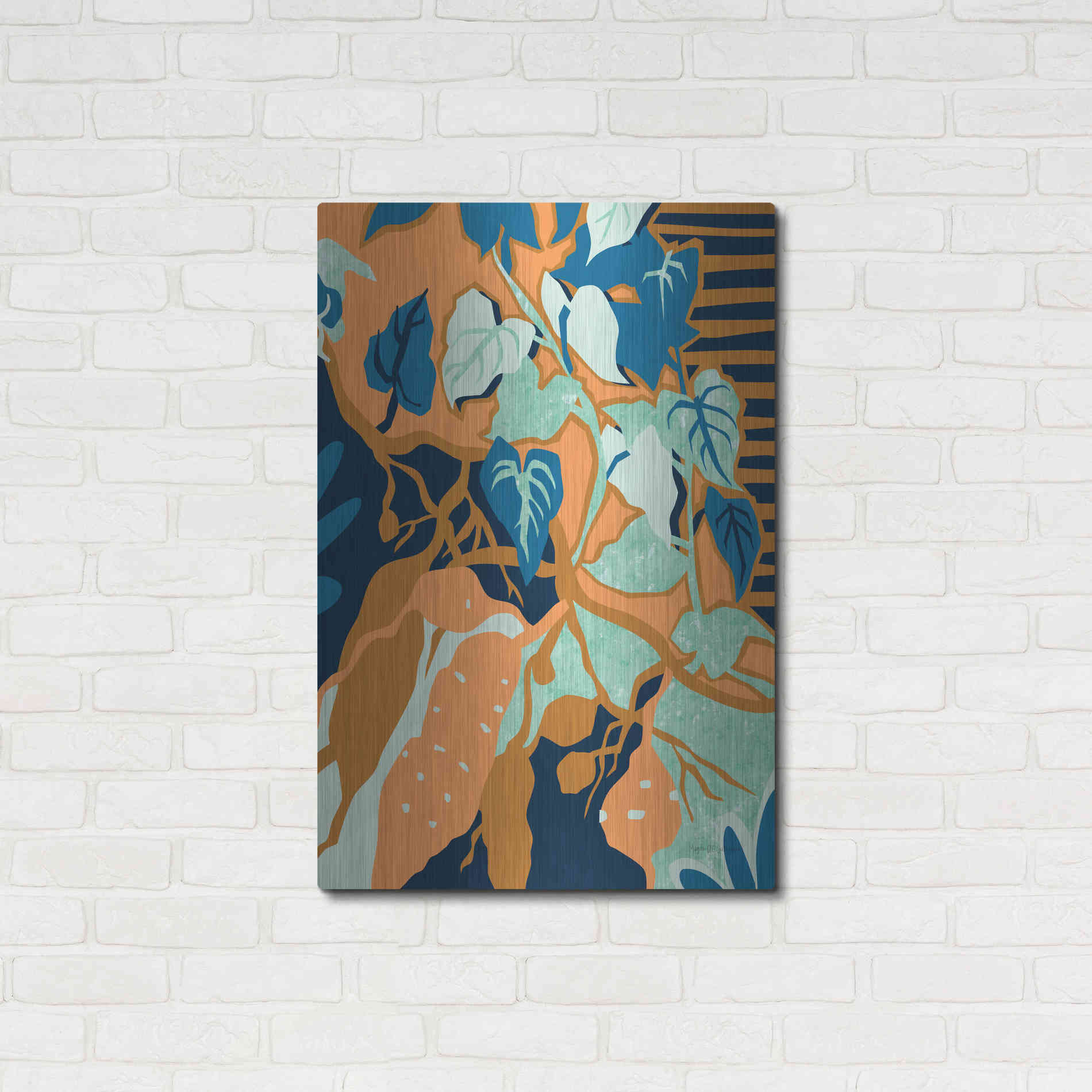 Luxe Metal Art 'Yams' by Megan Gallagher, Metal Wall Art,24x36