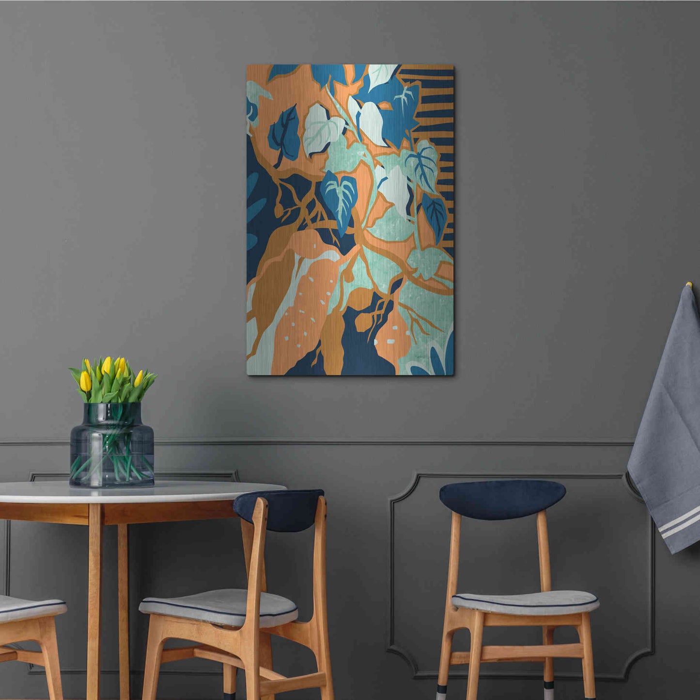 Luxe Metal Art 'Yams' by Megan Gallagher, Metal Wall Art,24x36