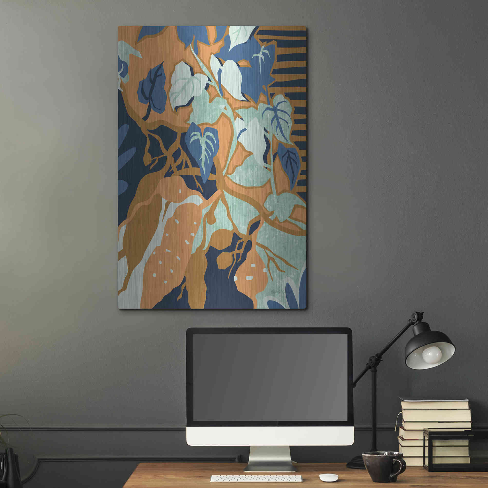 Luxe Metal Art 'Yams' by Megan Gallagher, Metal Wall Art,24x36