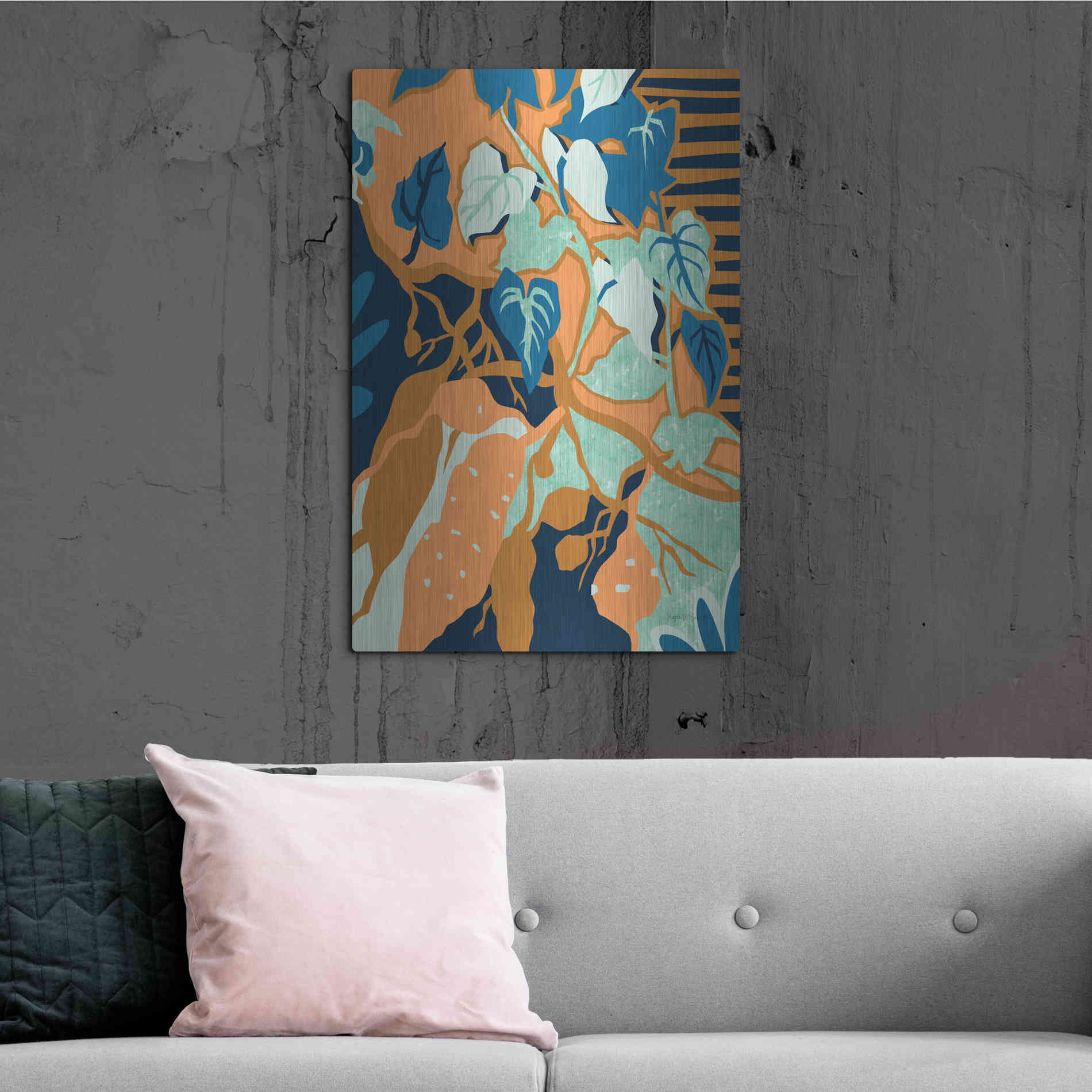 Luxe Metal Art 'Yams' by Megan Gallagher, Metal Wall Art,24x36