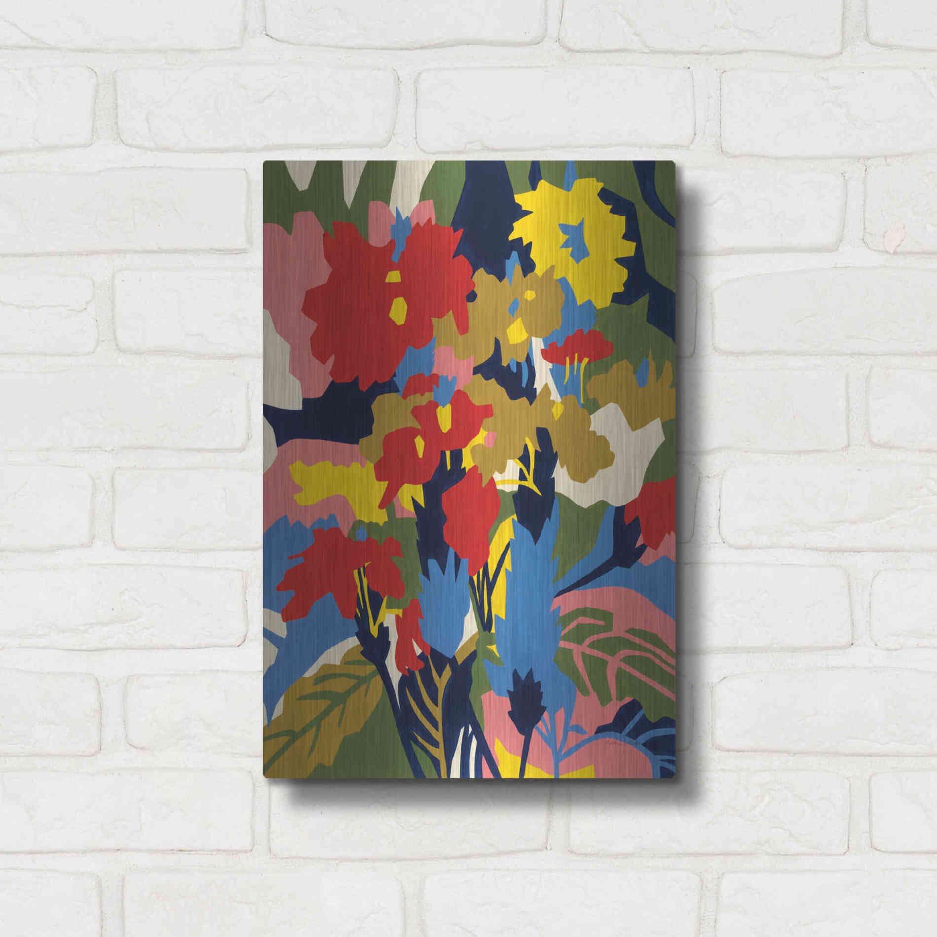 Luxe Metal Art 'Crossandra' by Megan Gallagher, Metal Wall Art,12x16