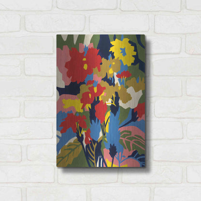 Luxe Metal Art 'Crossandra' by Megan Gallagher, Metal Wall Art,12x16