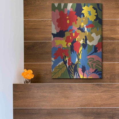 Luxe Metal Art 'Crossandra' by Megan Gallagher, Metal Wall Art,12x16