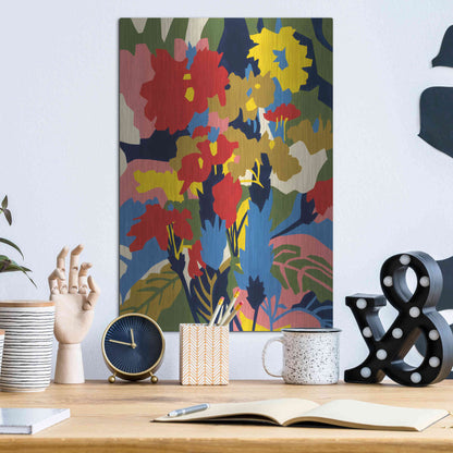 Luxe Metal Art 'Crossandra' by Megan Gallagher, Metal Wall Art,12x16