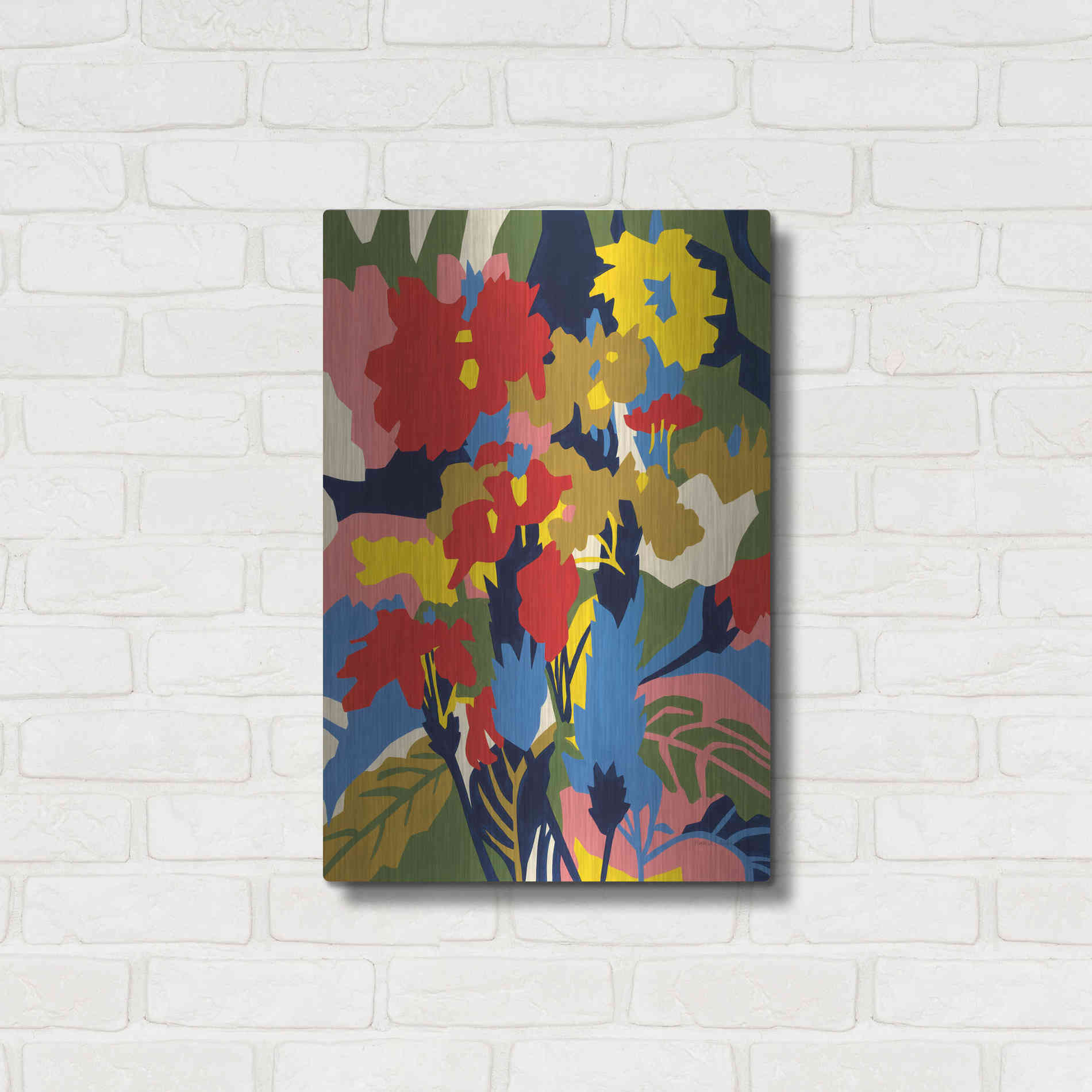 Luxe Metal Art 'Crossandra' by Megan Gallagher, Metal Wall Art,16x24