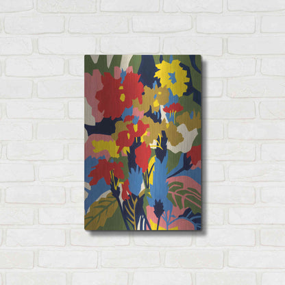 Luxe Metal Art 'Crossandra' by Megan Gallagher, Metal Wall Art,16x24