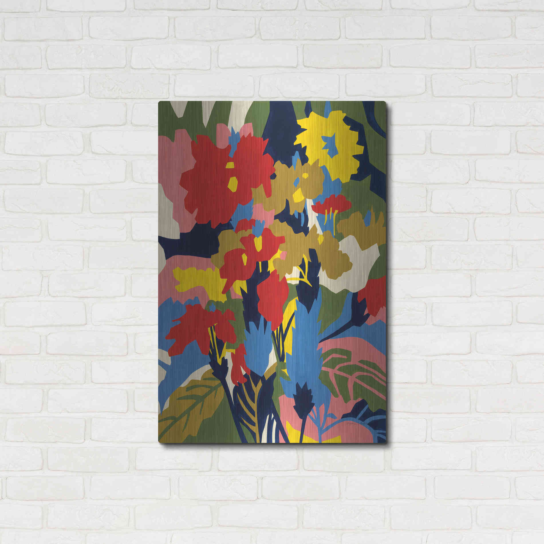 Luxe Metal Art 'Crossandra' by Megan Gallagher, Metal Wall Art,24x36