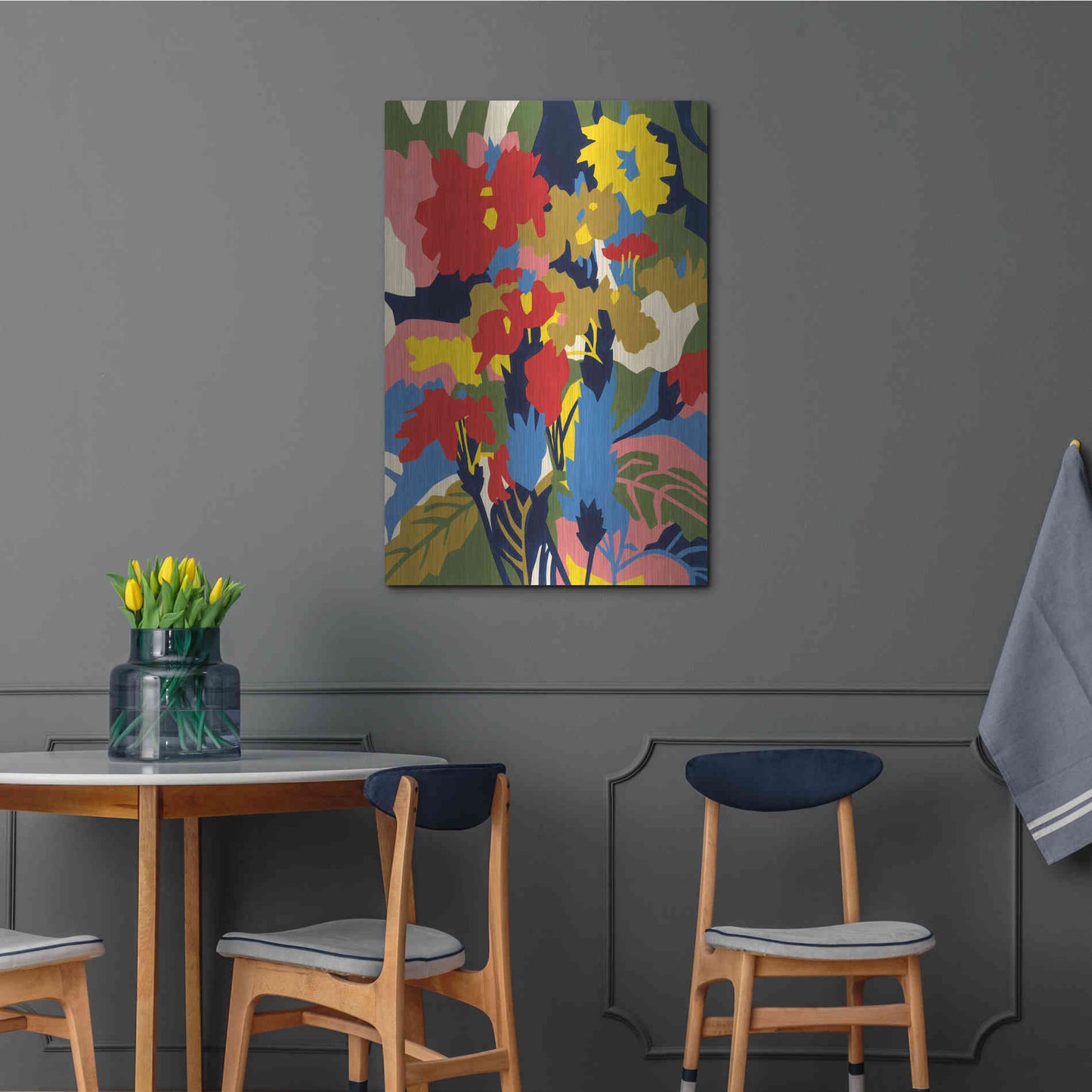 Luxe Metal Art 'Crossandra' by Megan Gallagher, Metal Wall Art,24x36