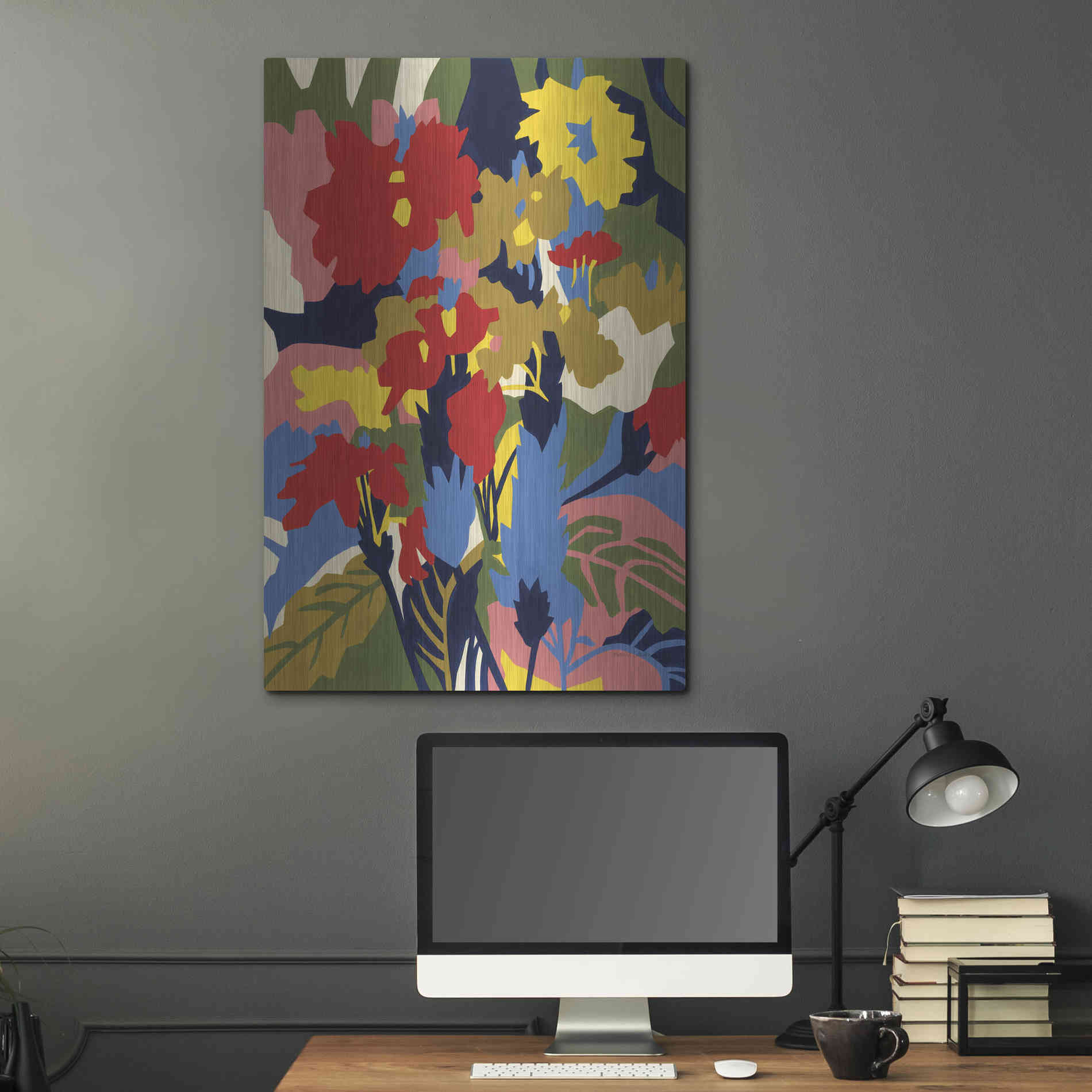 Luxe Metal Art 'Crossandra' by Megan Gallagher, Metal Wall Art,24x36