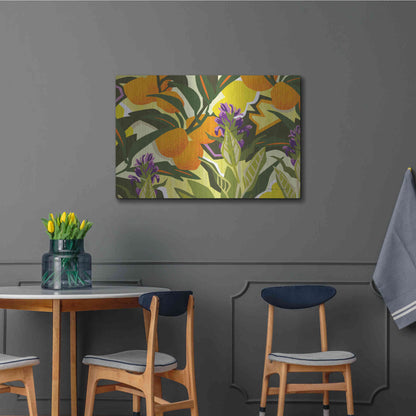 Luxe Metal Art 'Citrus Sage I' by Megan Gallagher, Metal Wall Art,36x24