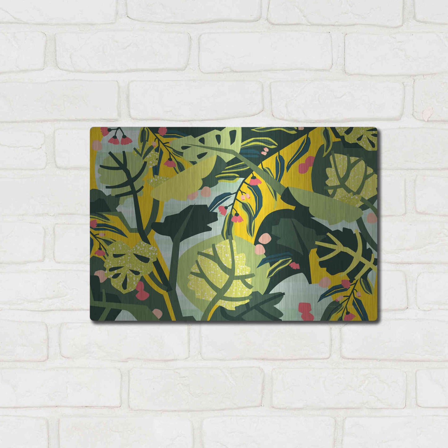 Luxe Metal Art 'Eucalyptus Mint I' by Megan Gallagher, Metal Wall Art,16x12