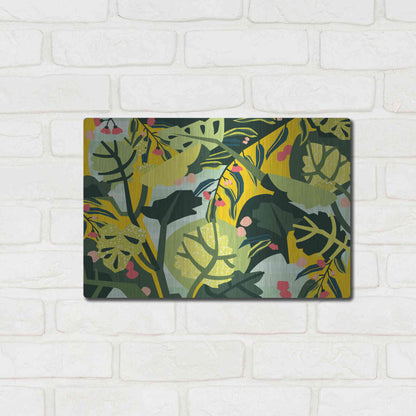 Luxe Metal Art 'Eucalyptus Mint I' by Megan Gallagher, Metal Wall Art,16x12